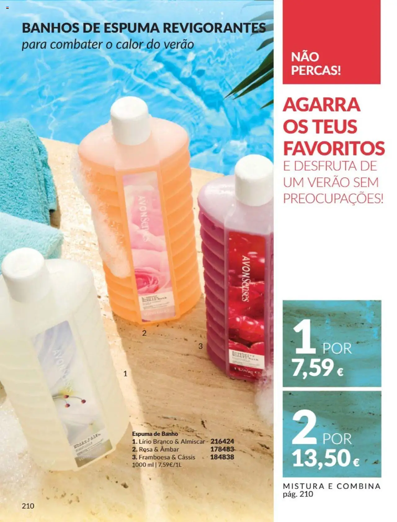 Catálogo Avon Campanha 6 │ válido de 01.06.2025 | Página: 210 | Produtos: Espuma de banho, Banho
