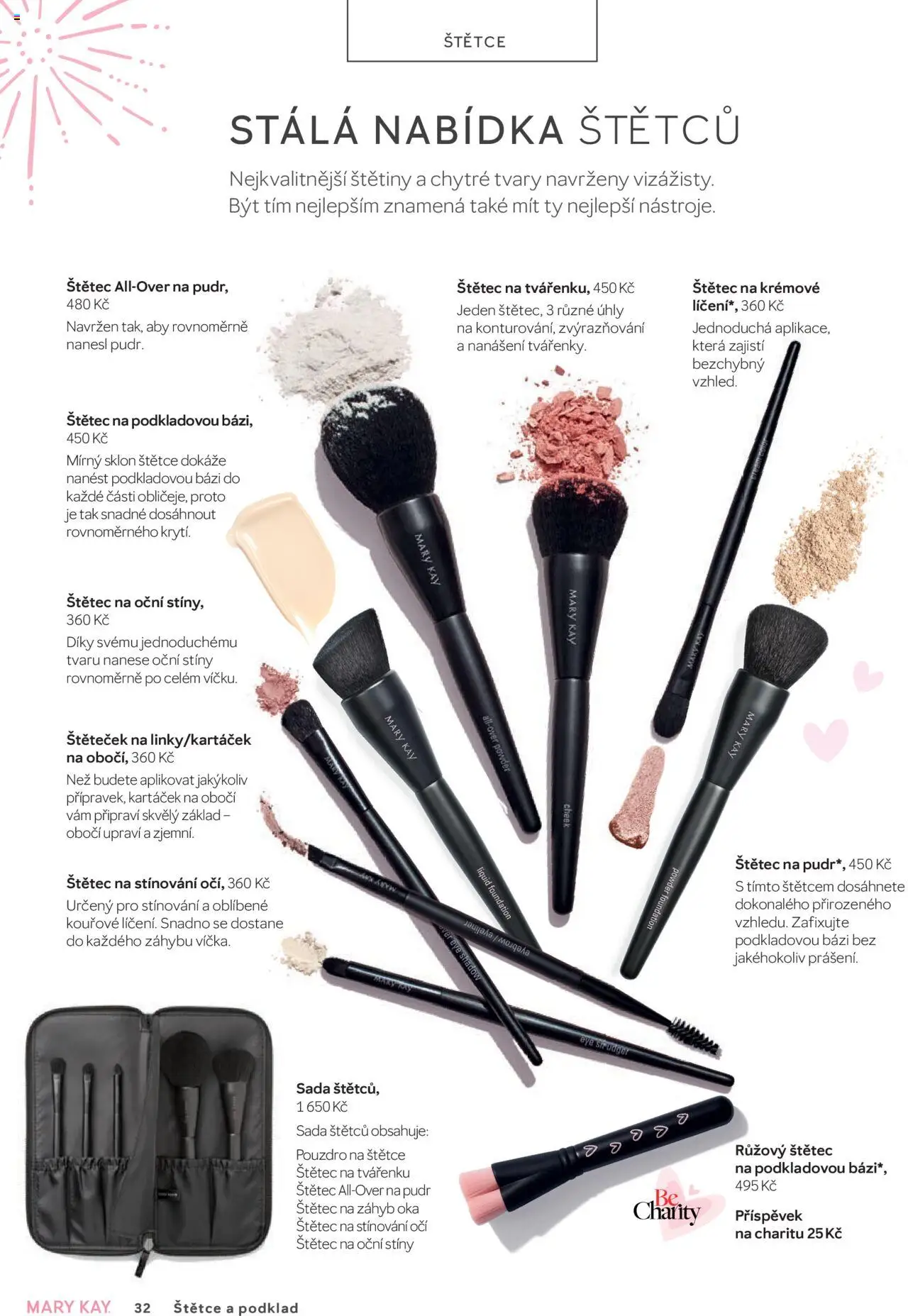 Mary Kay kniha o kráse od 01.07.2025 | Strana: 32 | Produkty: Pouzdro, Pudr, Štětec, Oční stíny