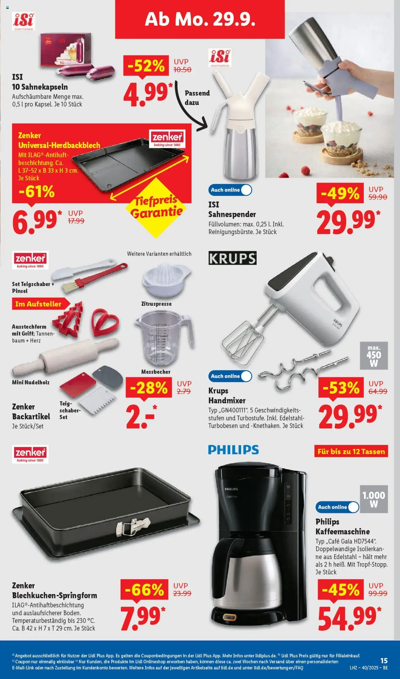 Lidl Prospekt Zossen – gültig ab 29.09.2025 | Seite: 25 | Produkte: Philips, Krups, Kaffeemaschine, Pinsel