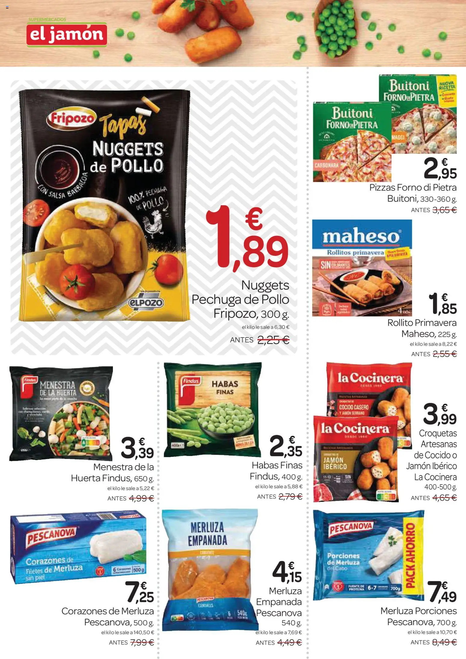 Supermercados El Jamón folleto │ válido desde el 29.01.2026 | Página: 18 | Productos: Jamón, Filetes de merluza, Croquetas, Nuggets
