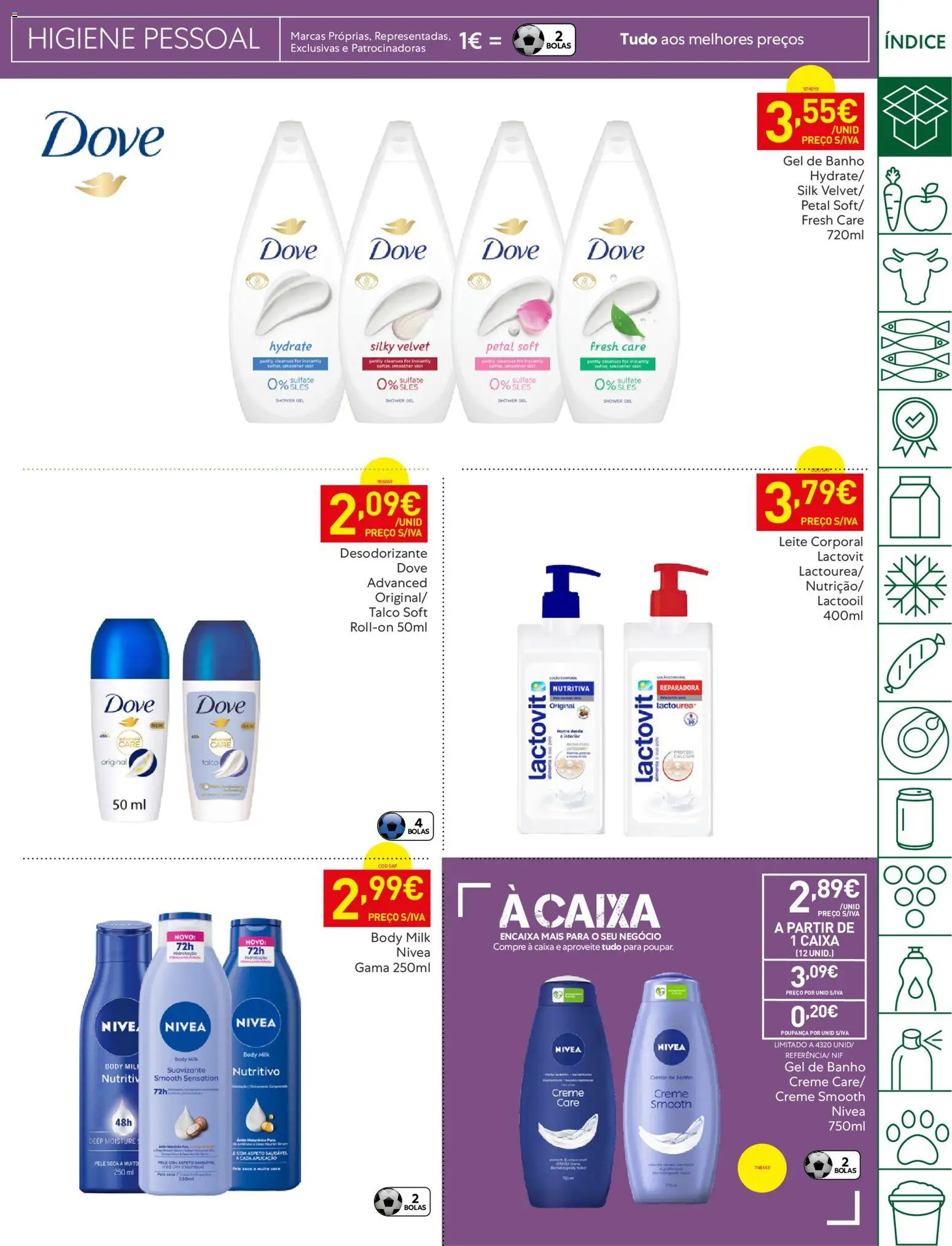 Recheio - Bons Negócios Madeira │ válido de 07.04.2026 | Página: 43 | Produtos: Gel de banho, Desodorizante, Leite, Creme