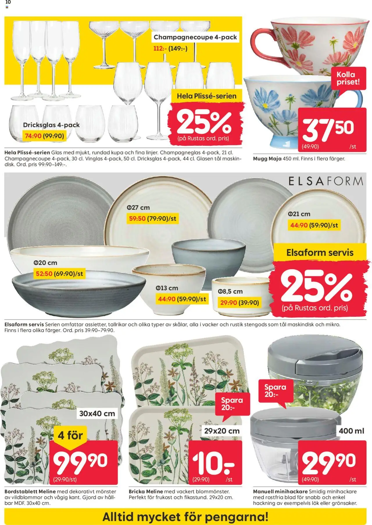 Rusta reklamblad aktuell från 18.08.2025 | Sida: 10 | Produkter: Bordstablett, Häll