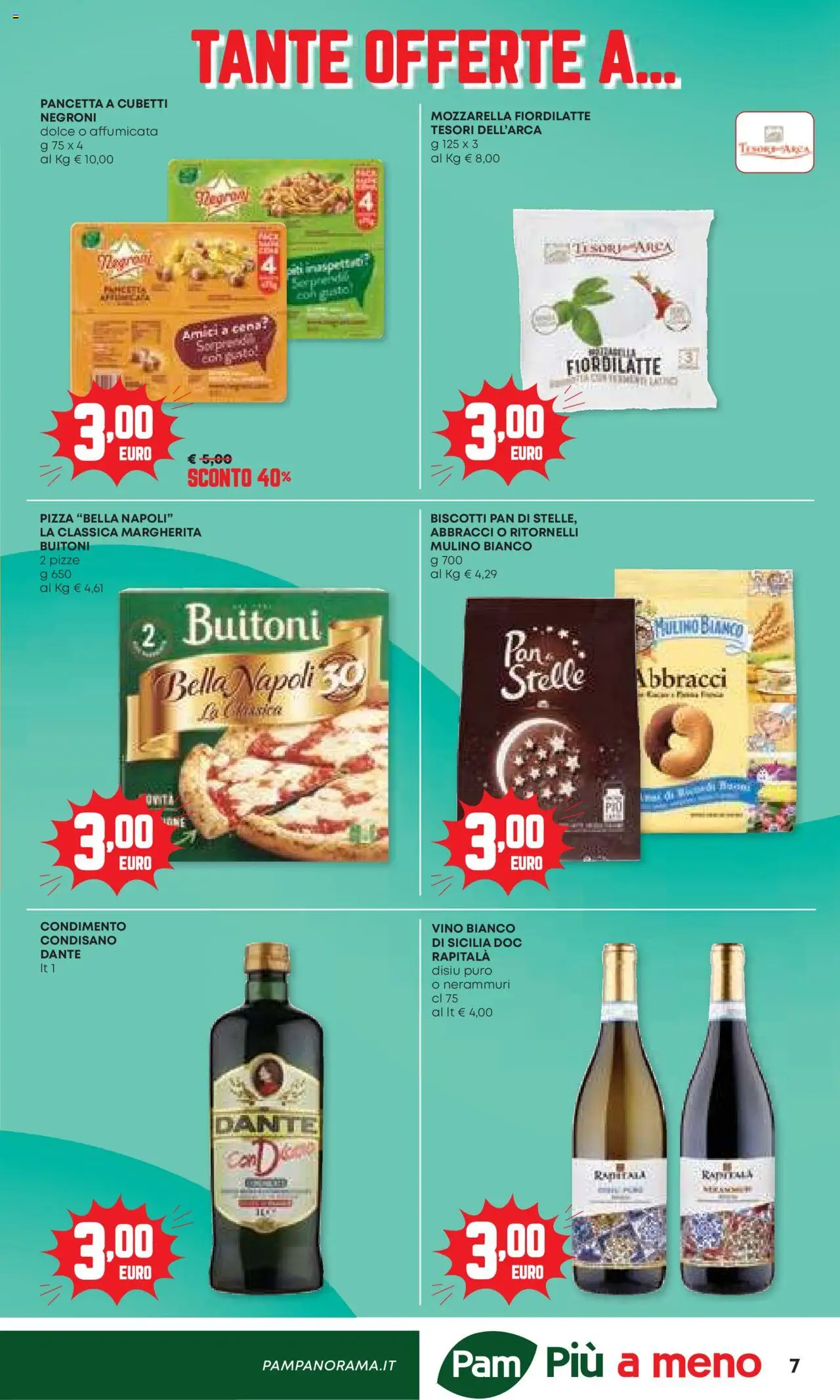 Volantino Panorama del 25.09.2025 | Pagina: 7 | Prodotti: Pizza, Pancetta, Vino, Vino bianco
