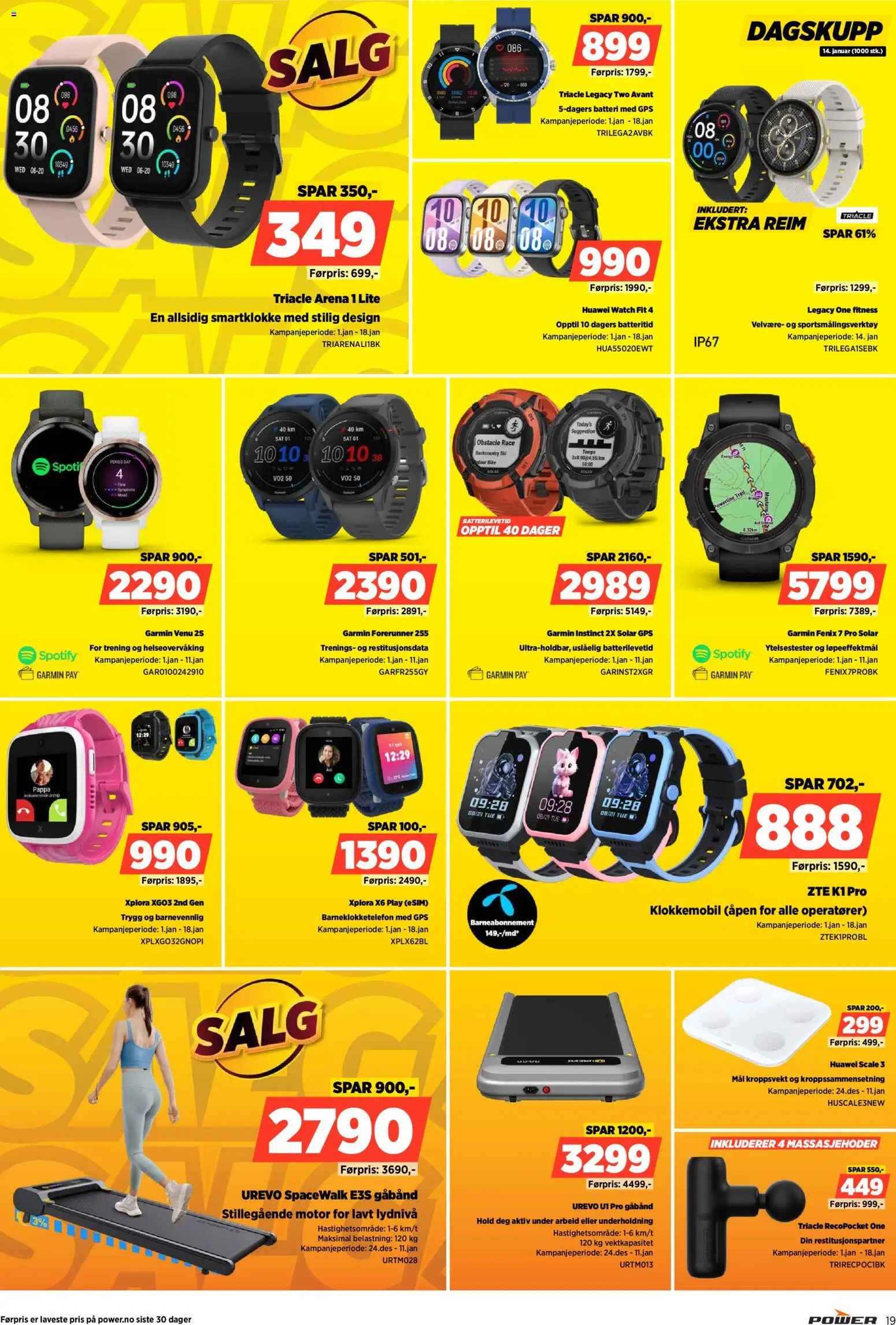 {H1} | Side: 19 | Produkter: GPS, Ris, Smartklokke, Batteri