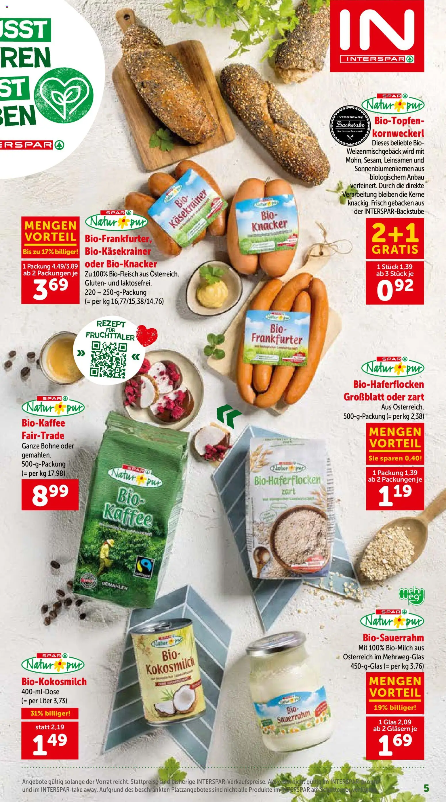 Interspar Bewusst Geniessen - Österreich  gültig ab 15.01.2026 | Seite: 5 | Produkte: Kaffee, Sauerrahm