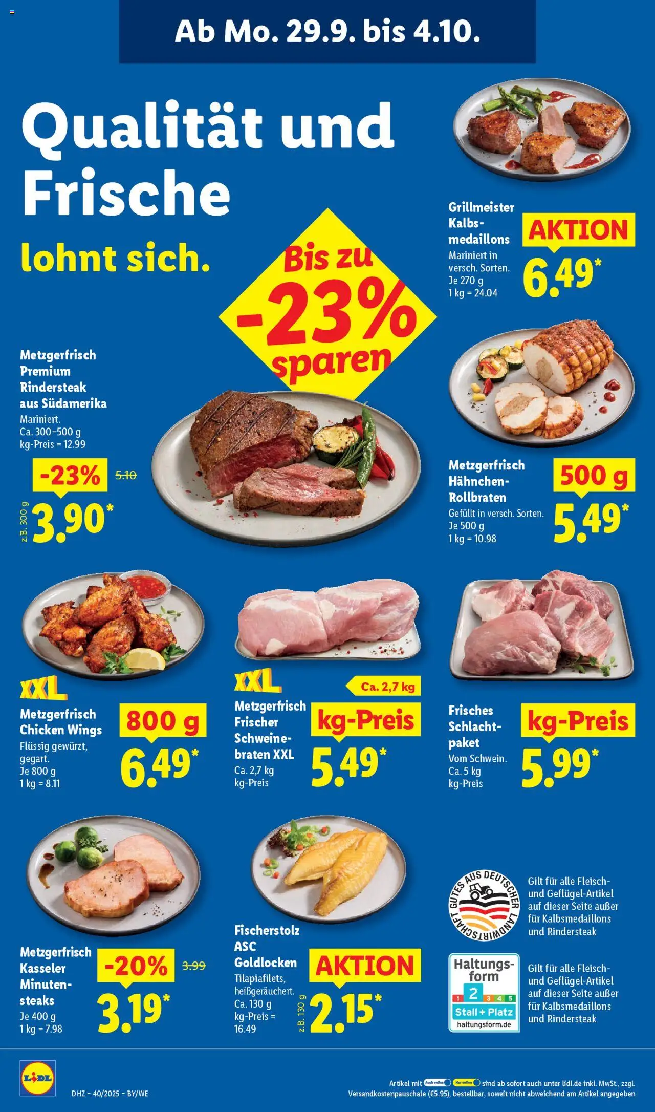 Lidl Prospekt Hilders – gültig ab 29.09.2025 | Seite: 10 | Produkte: Hahnchen, Fleisch