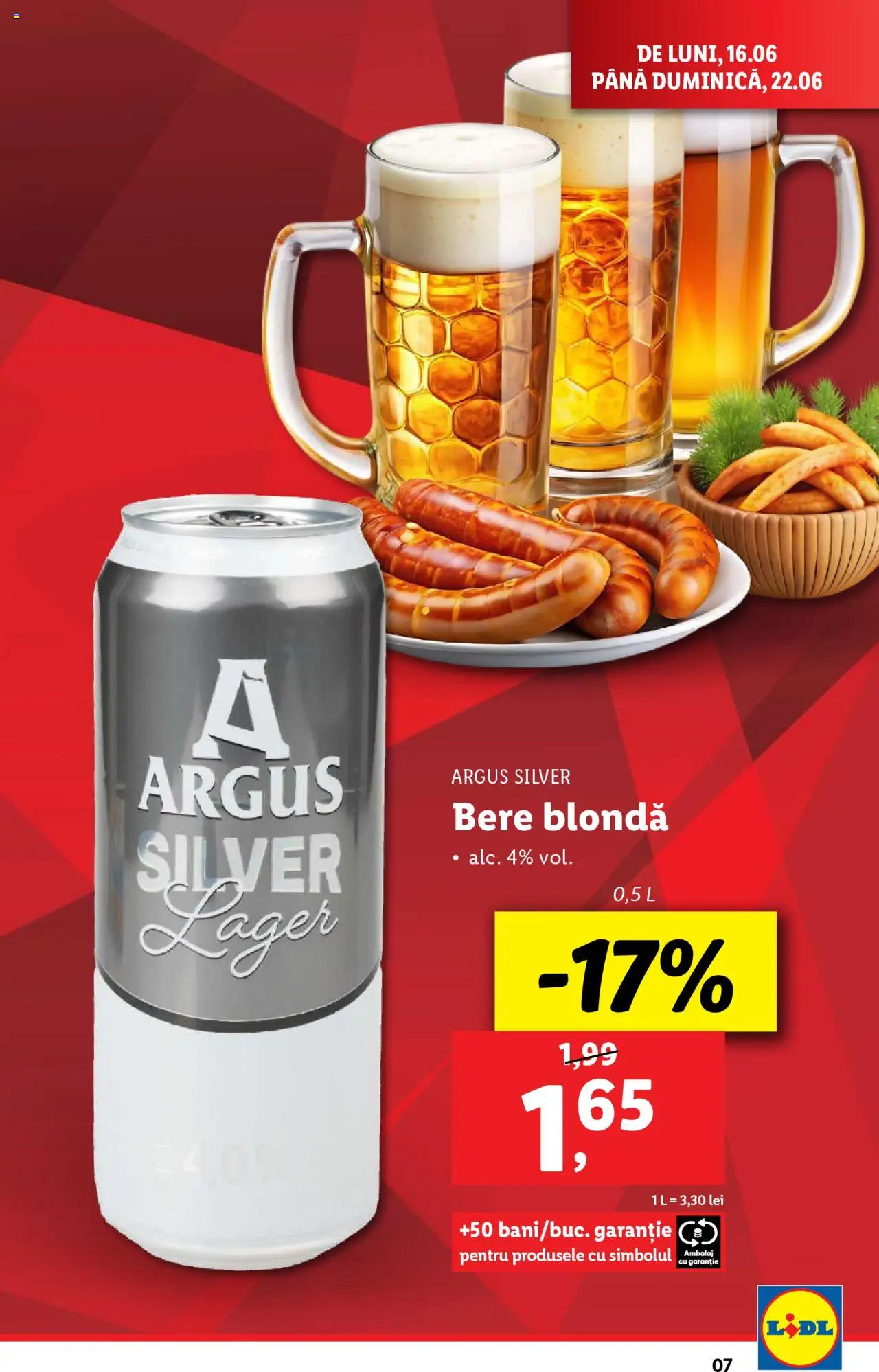Catalog Lidl – valabil de la 16.06.2025 | Pagină: 7 | Produse: Bere