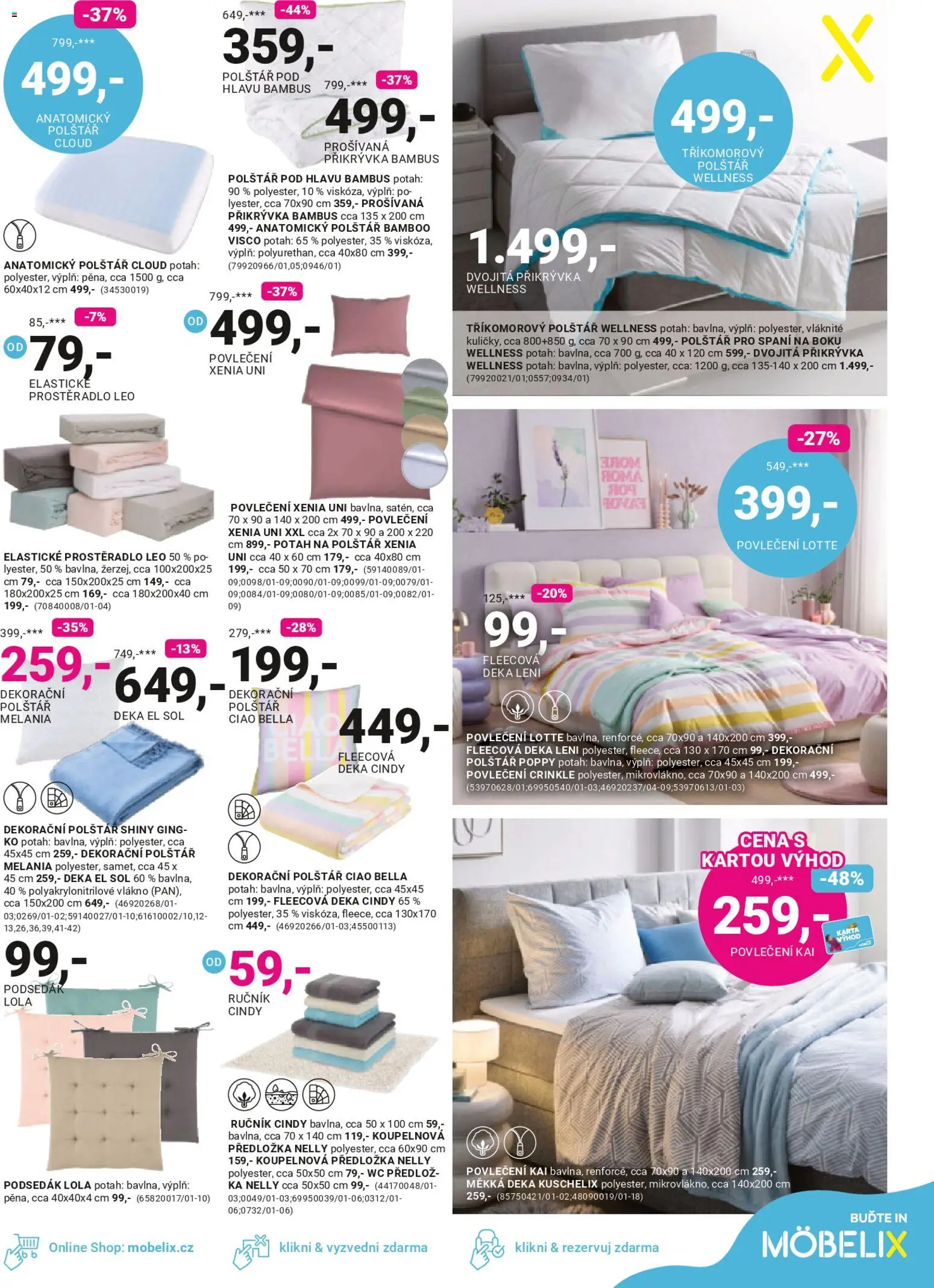 Möbelix leták od 06.04.2026 | Strana: 13 | Produkty: Přikrývka, Wc, Prostěradlo, Fleecová deka