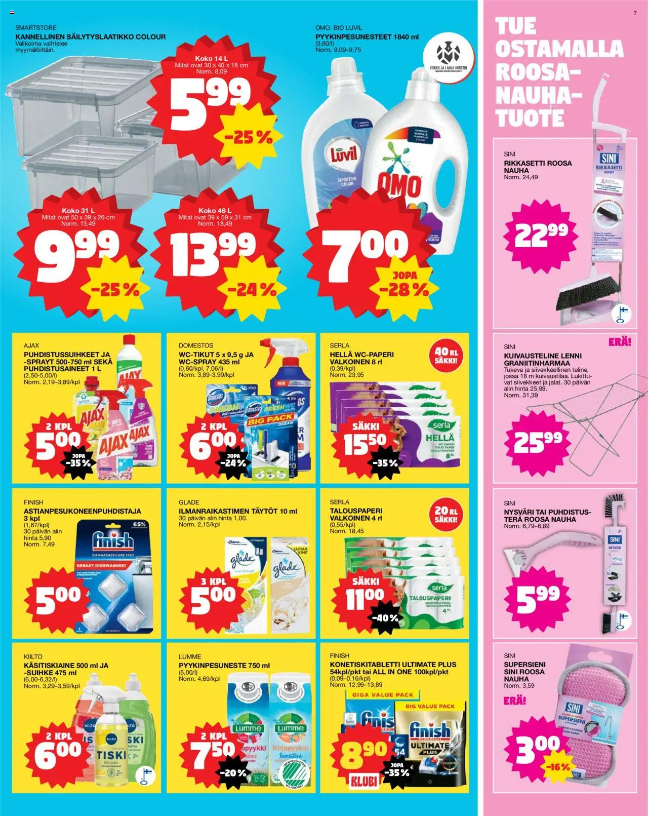 Tokmanni tarjoukset – voimassa 06.10.2025 alkaen | Sivu: 7 | Tuotteet: Hella, Wc-paperi, Nauha
