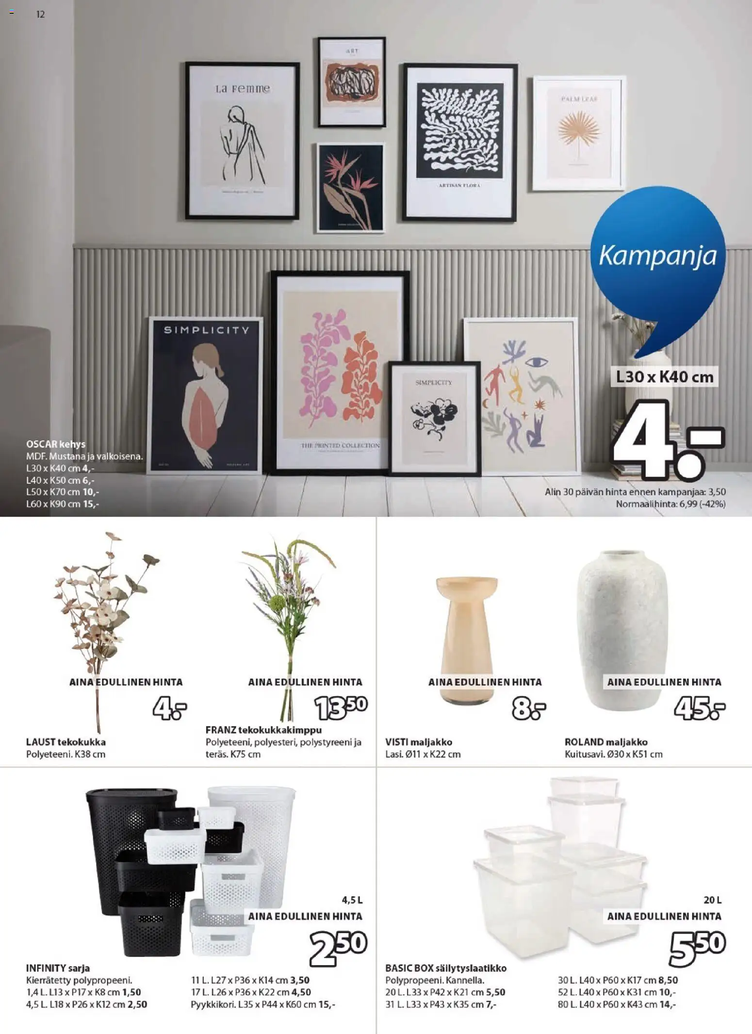 JYSK tarjoukset – voimassa 23.04.2026 alkaen | Sivu: 12 | Tuotteet: Maljakko