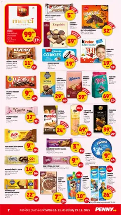 Náhled letáku Penny Market leták - Čtvrtečník od 13.11.2025 | Strana: 7 | Produkty: Raw tyčinka, Mila, Geisha, Bebe