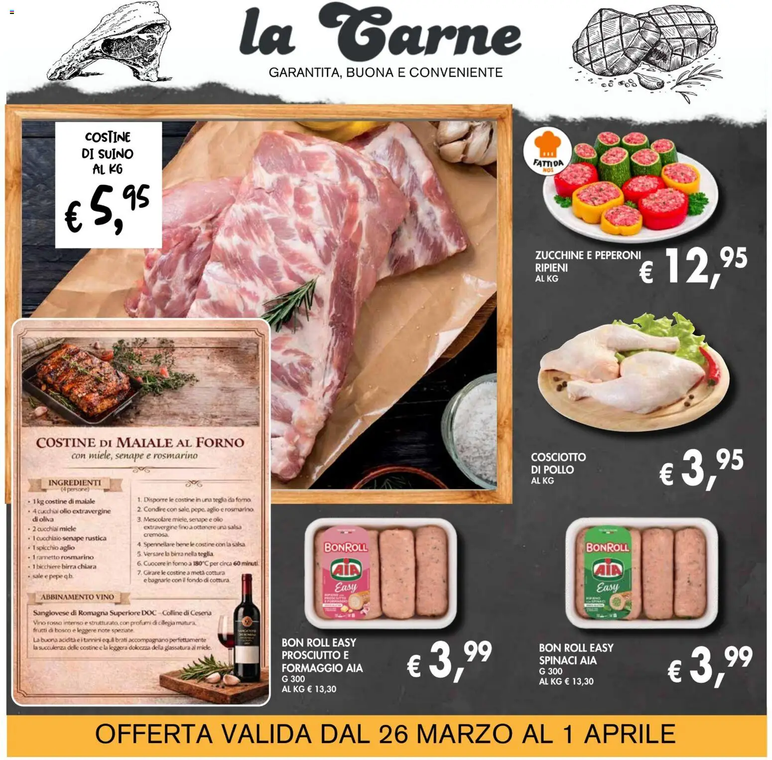 Volantino Coal del 26.03.2026 | Pagina: 4 | Prodotti: Maiale, Formaggio, Prosciutto, Vino rosso