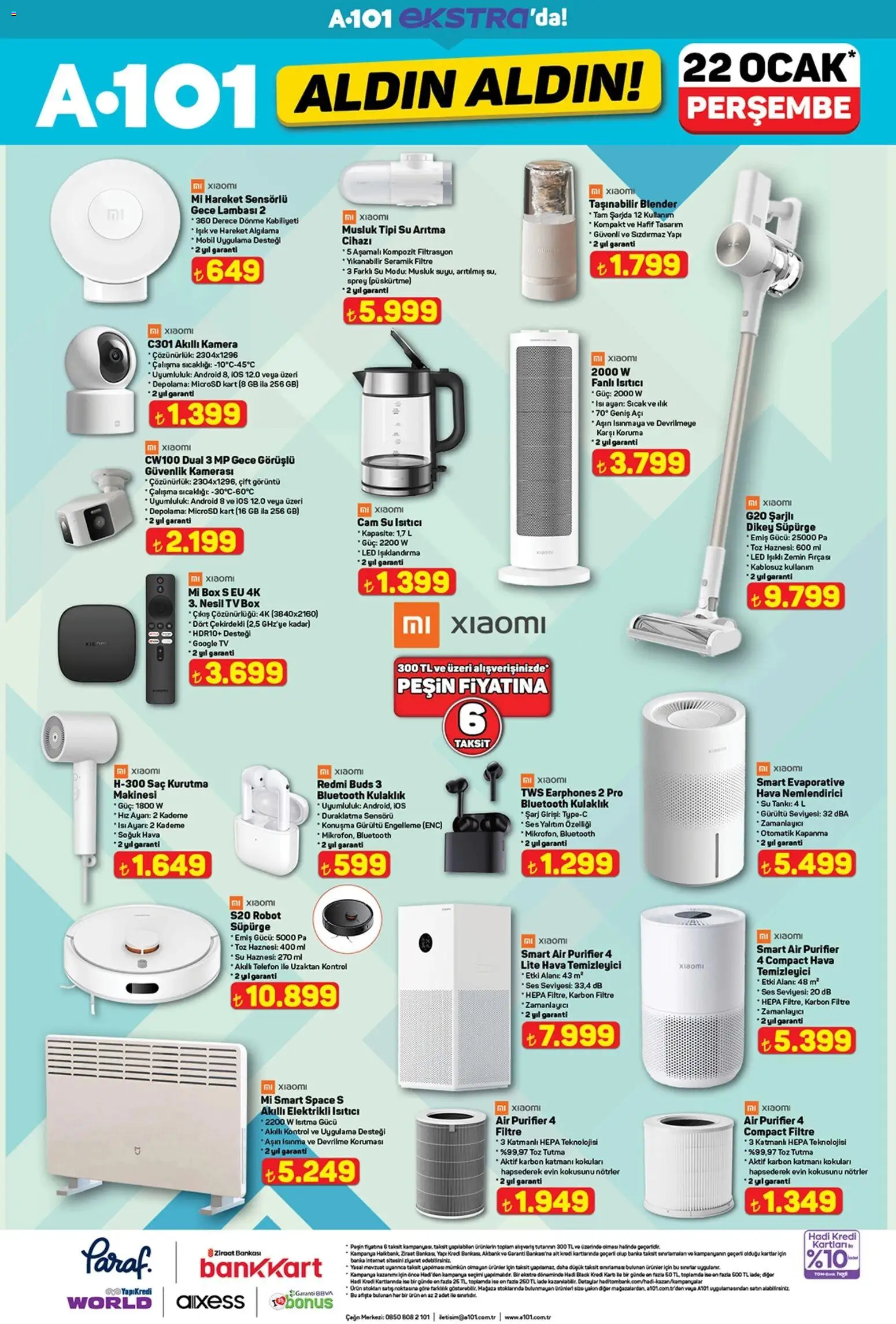 A101 Katalog Aldın Aldın - 22.01.2026 tarihinden itibaren geçerlidir | Sayfa: 15 | Ürünler: Su ısıtıcı, Su, Kamera, Hava temizleyici