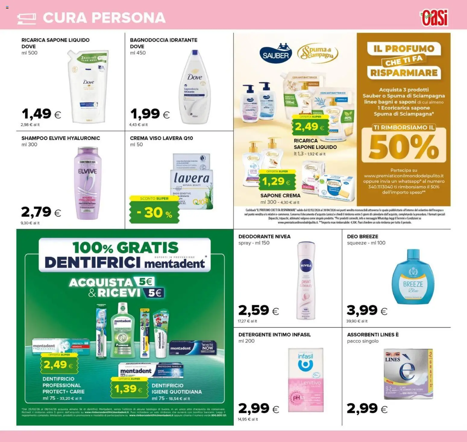 Volantino Oasi del 26.02.2026 | Pagina: 19 | Prodotti: Deodorante, Detergente intimo, Detergente, Intimo