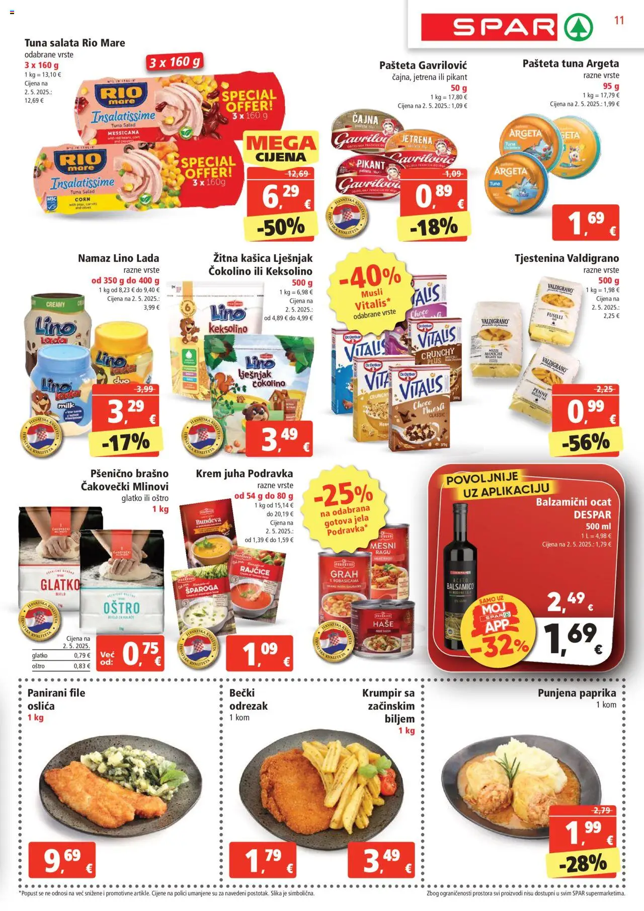 Spar katalog | vrijedi od 18.06.2025 | Stranica: 11 | Proizvodi: Paprika, Lješnjak, Ocat, Tuna