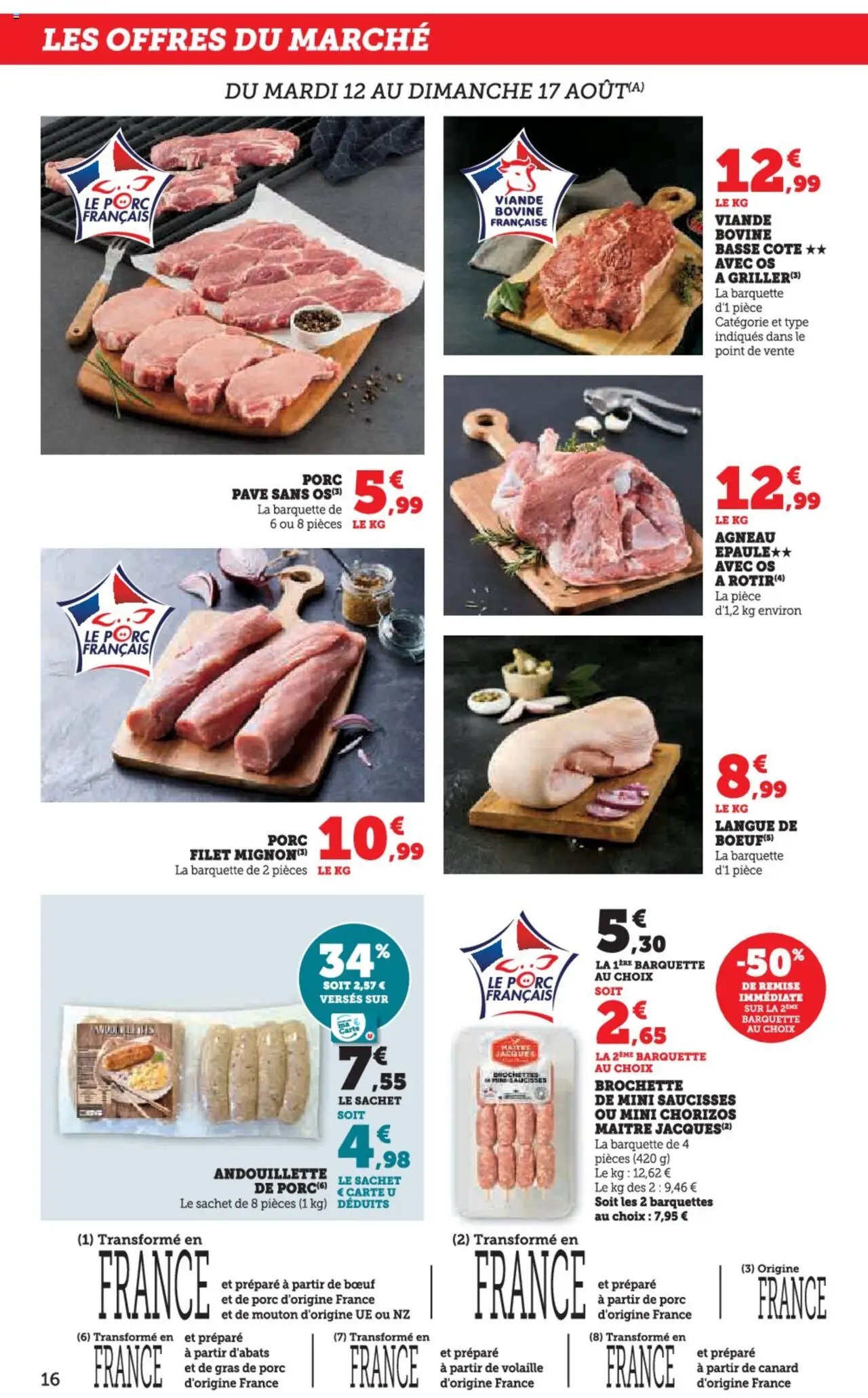  | Page: 16 | Produits: Volaille, Viande, Basse côte, Viande bovine