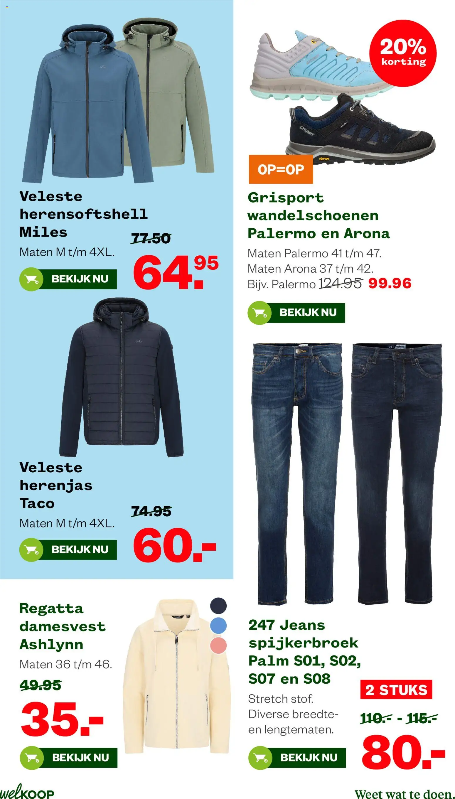 {H1} | Pagina: 23 | Producten: Taco, Spijkerbroek