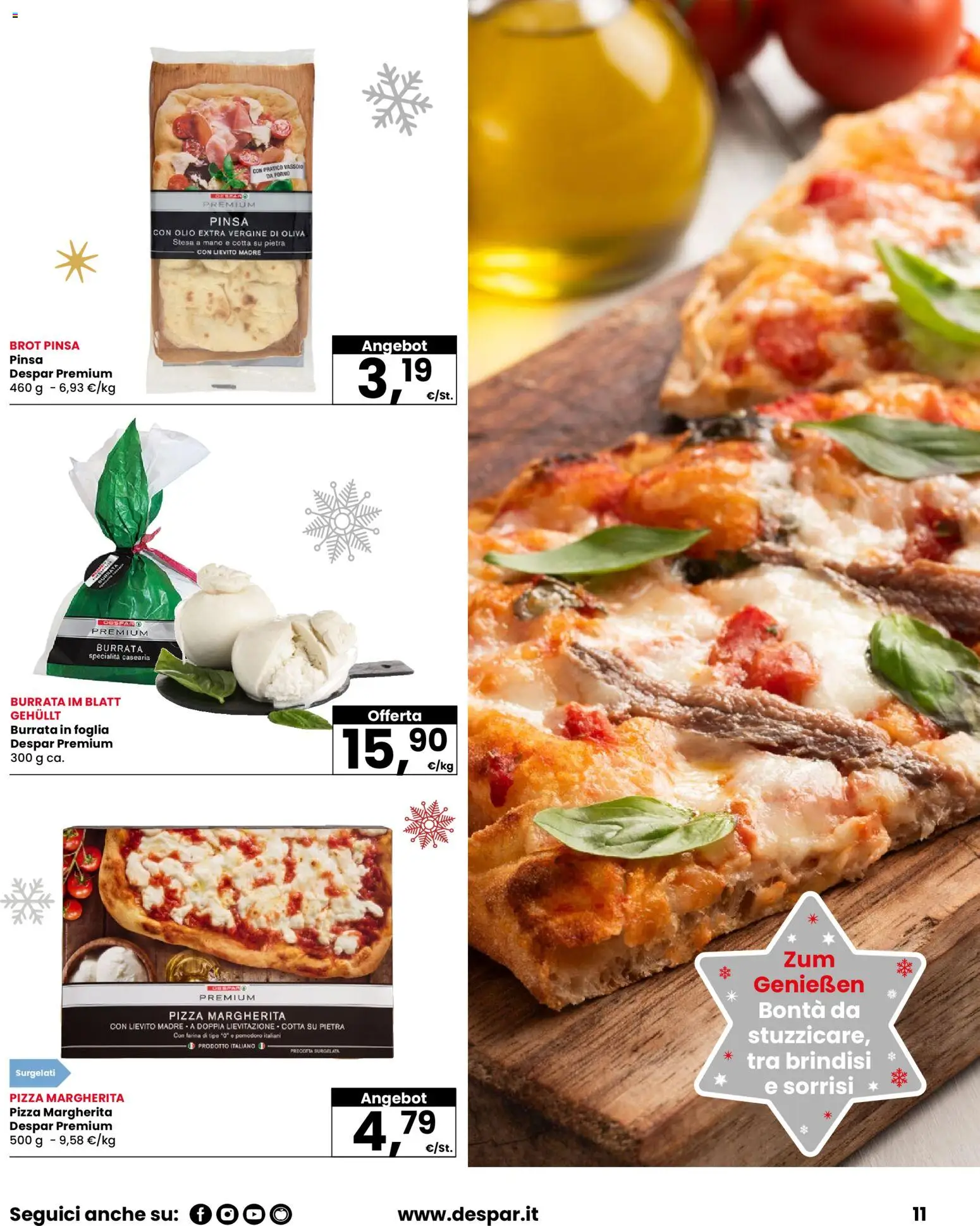 Volantino Eurospar del 04.12.2025 | Pagina: 11 | Prodotti: Pomodoro, Olio, Farina, Burrata