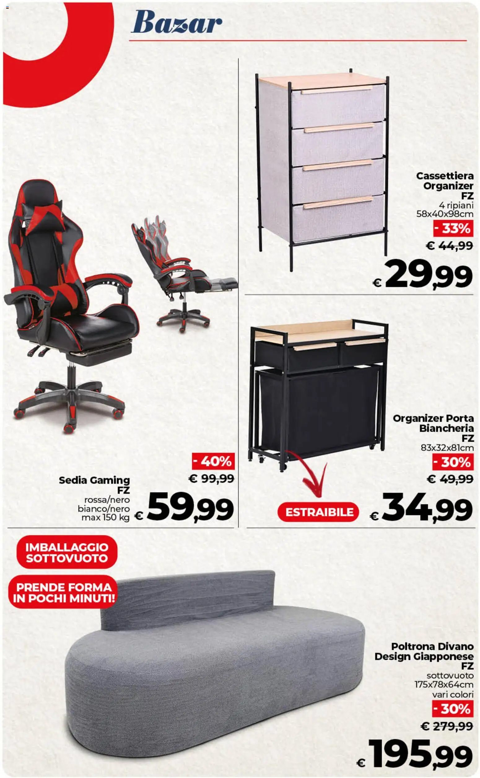 Volantino COOP del 06.03.2026 | Pagina: 47 | Prodotti: Cassettiera, Divano, Poltrona, Sedia