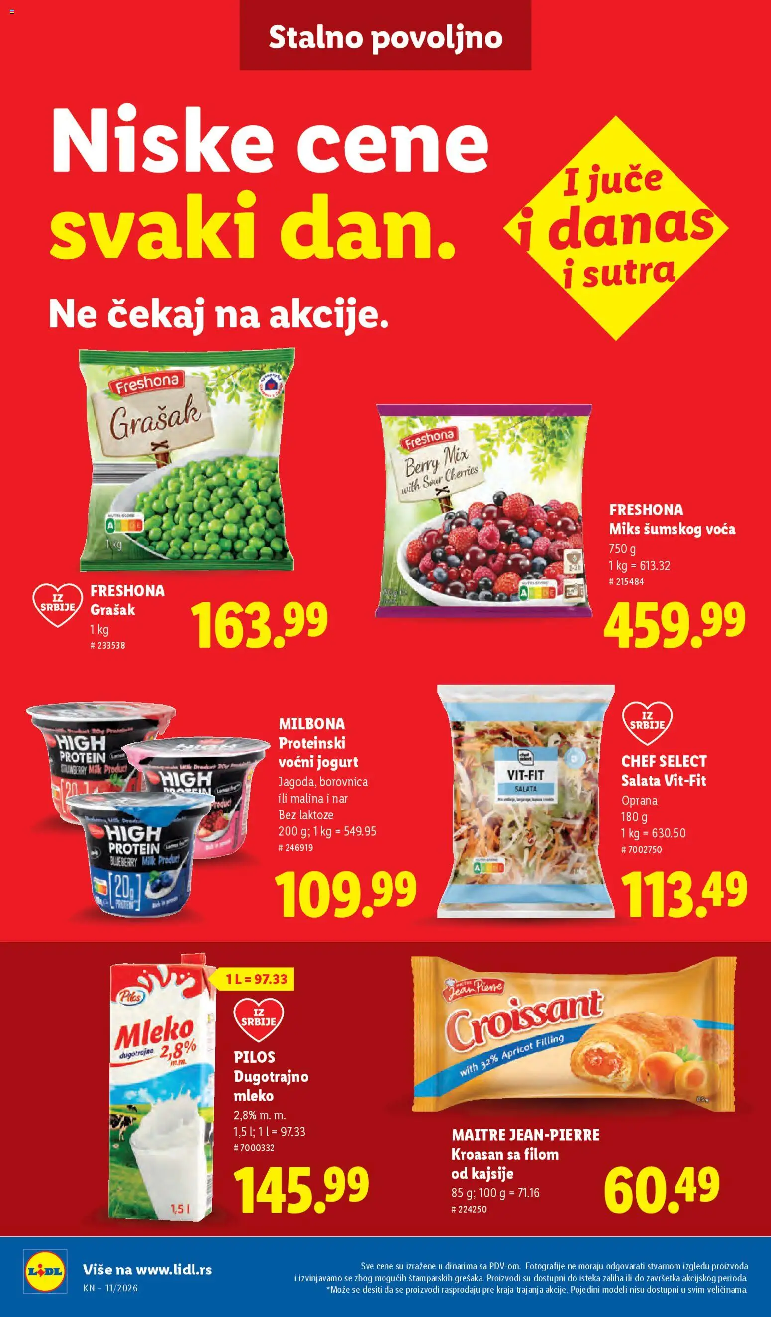 Lidl katalog - važi od 12.03.2026 | Strana: 36 | Proizvode: Salata, Dugotrajno mleko, Jogurt, Voćni jogurt