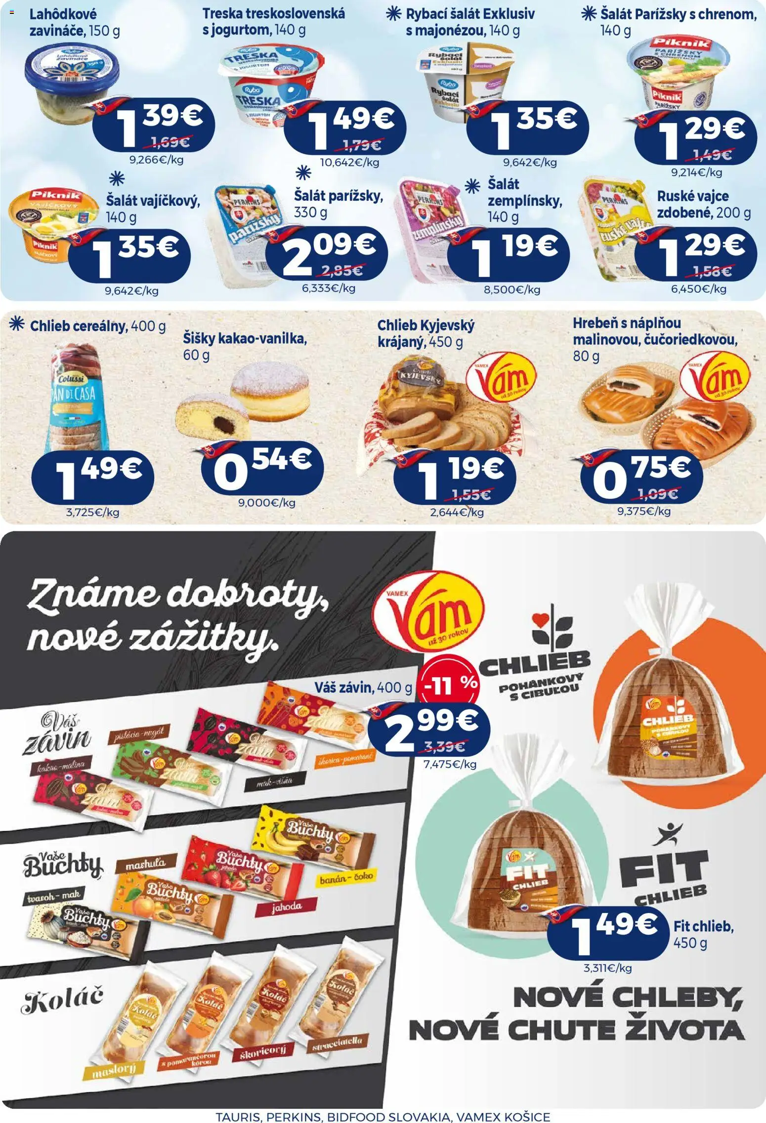Nové Milk Agro akcie – leták je platný od 29.10.2025 | Strana: 5 | Produkty: Chlieb, Šalát, Treska, Mak