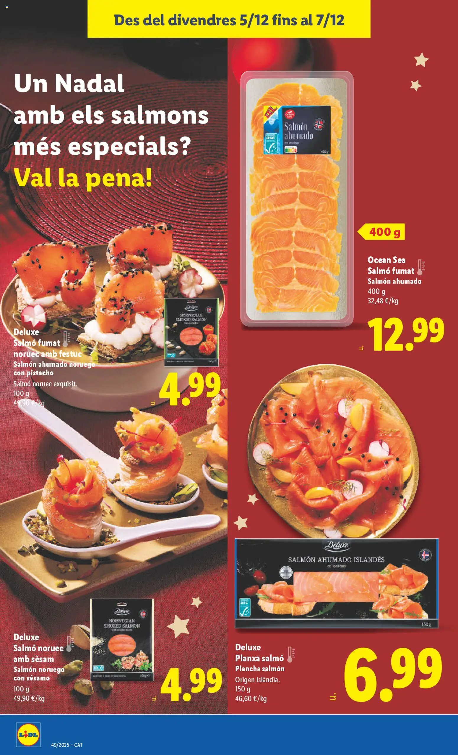 Lidl folleto │ válido desde el 01.12.2025 | Página: 38 | Productos: Salmón ahumado, Plancha
