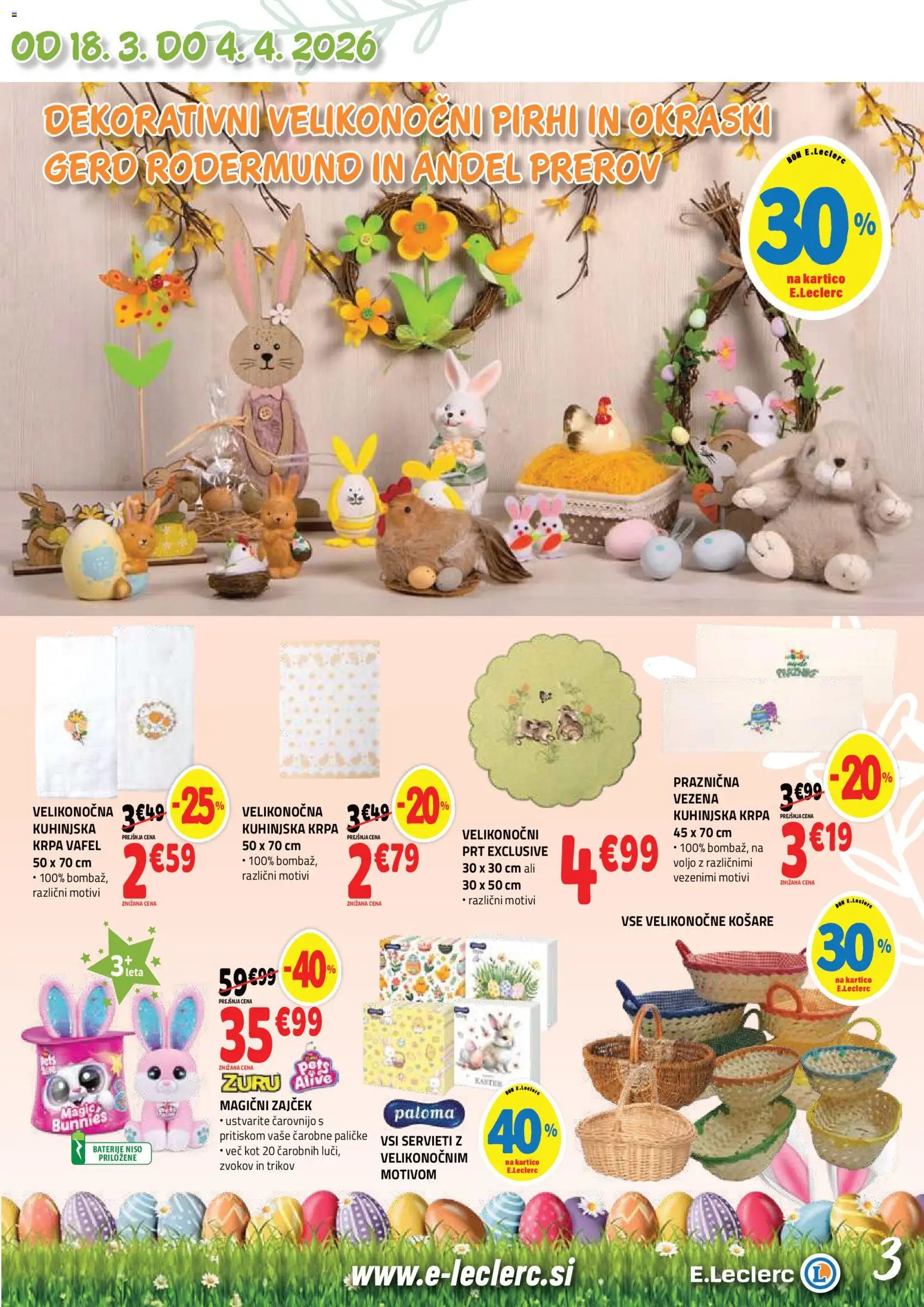 Novi E.leclerc katalog ponudbe – veljaven od 18.03.2026 | Stran: 3 | Izdelki: Baterije