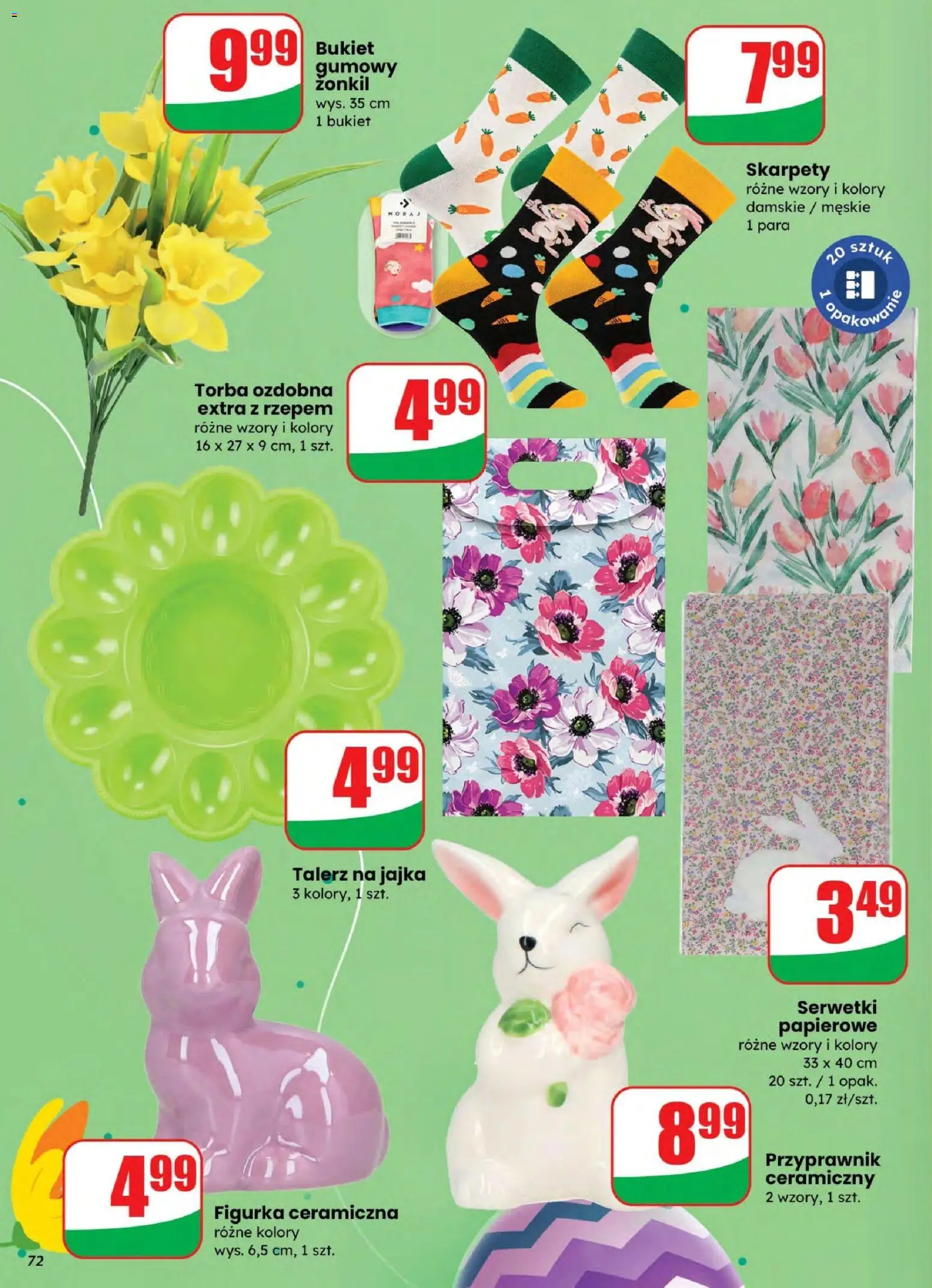 Dino gazetka od 04.03.2026 | Strona: 72 | Produkty: Skarpety, Torba, Jajka