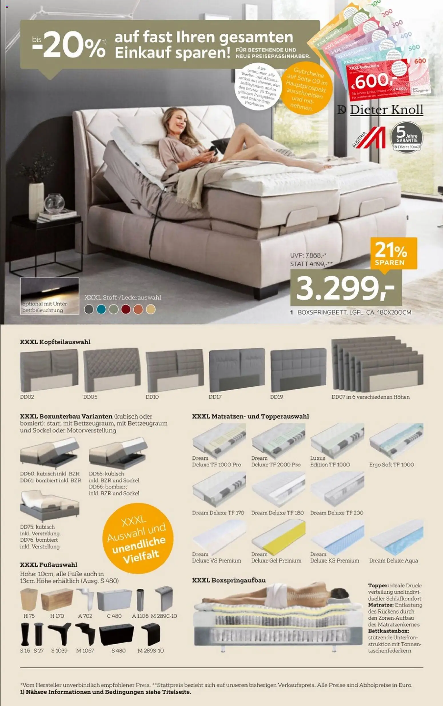 XXXLutz Schlafzimmer gültig ab 27.01.2026 | Seite: 2 | Produkte: Matratze