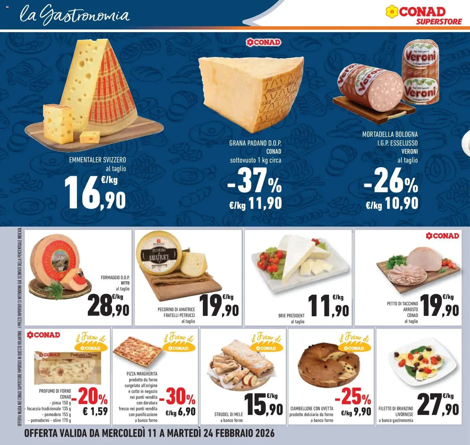 Volantino Conad del 11.02.2026 | Pagina: 12 | Prodotti: Olive, Mortadella, Il forno, Profumo