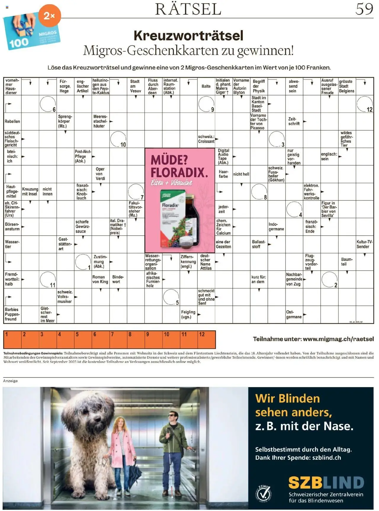 Migros Magazin – gültig ab 20.10.2025 | Seite: 59 | Produkte: Bier, Wasser, Sehen, Eisen