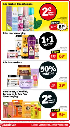 Alle merken droogshampoo, Selection of dry shampoos from various brands. - Voorbeeld van een folder van Kruidvat, geldig van 22.12.2025 | Pagina: 27 | Producten: La, Verlichting, Shampoo, Masker