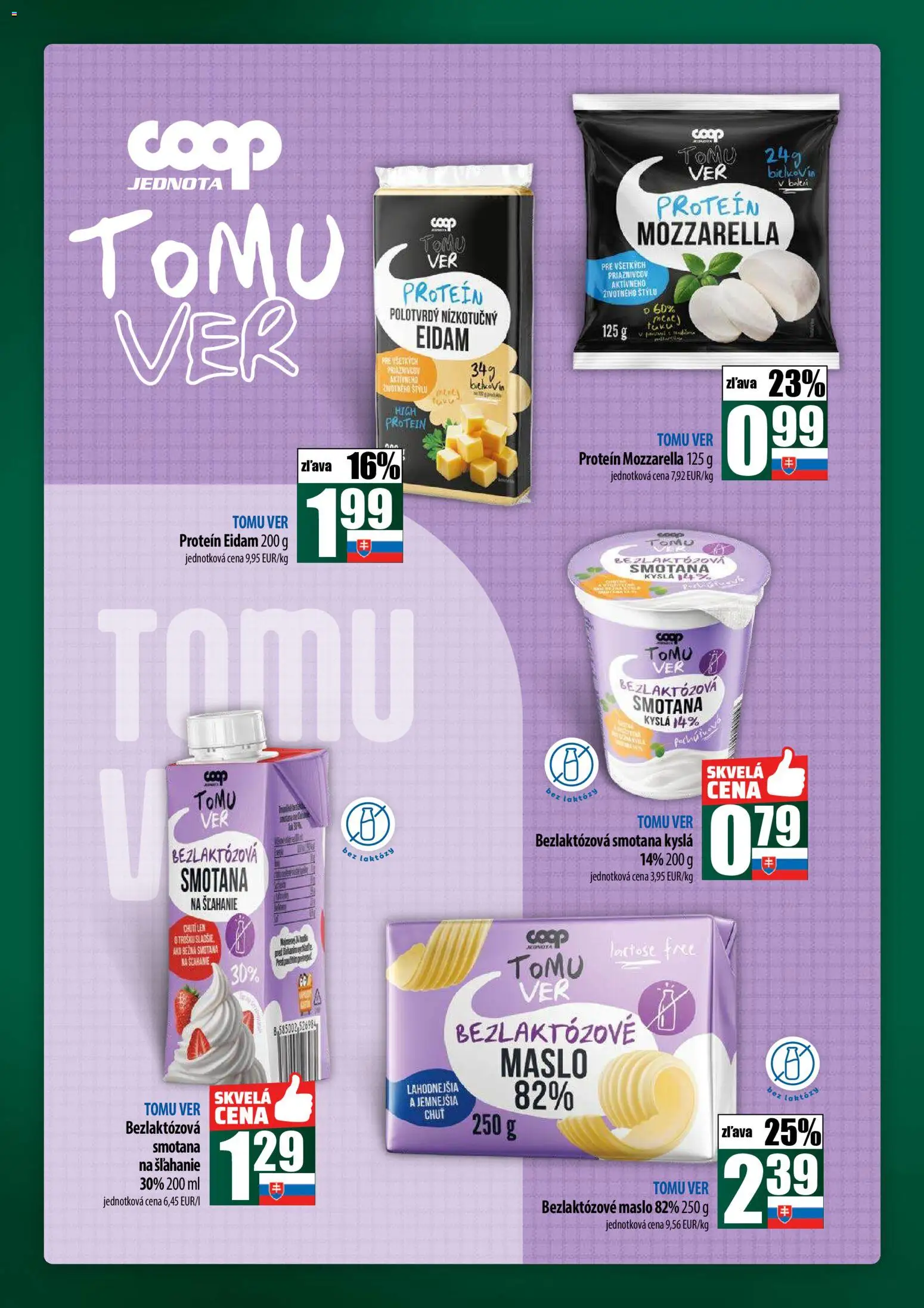 Nové COOP Jednota akcie – leták je platný od 27.11.2025 | Strana: 28 | Produkty: Smotana, Eidam, Mozzarella, Smotana na šľahanie