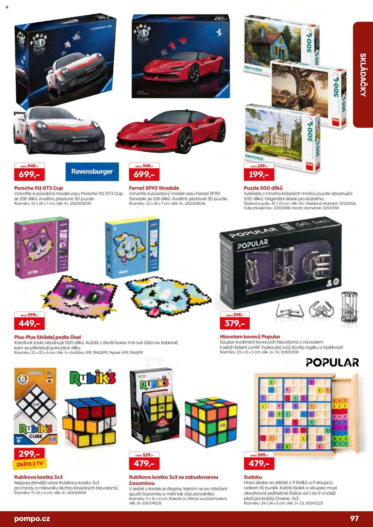 POMPO katalog Vánoce 2025 od 16.10.2025 | Strana: 97 | Produkty: Tv, Puzzle, Hlavolam, Baterie
