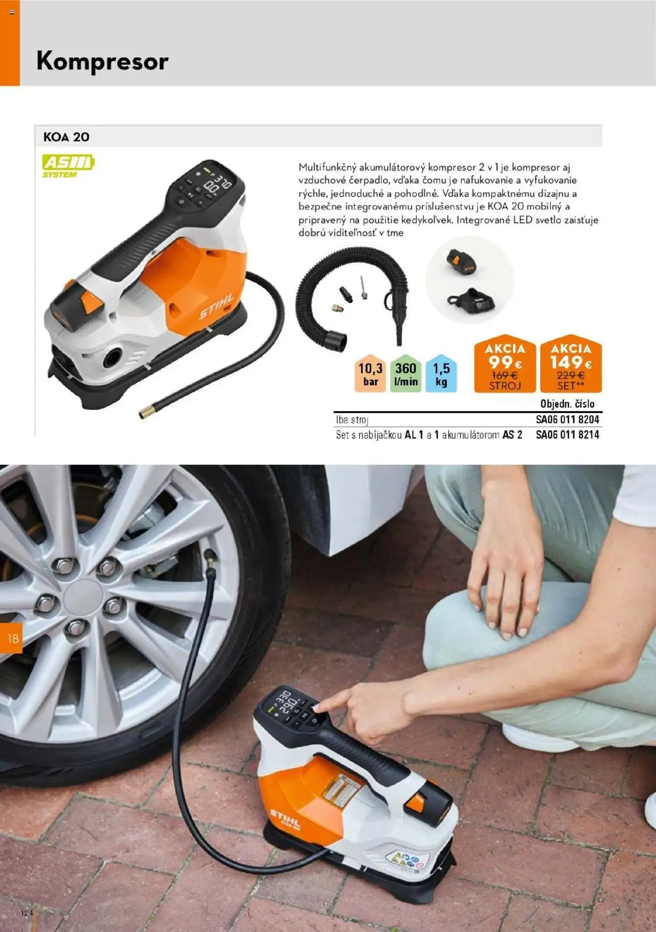 Nové STIHL akcie – leták je platný od 01.04.2025 | Strana: 124 | Produkty: Svetlo, Kompresor