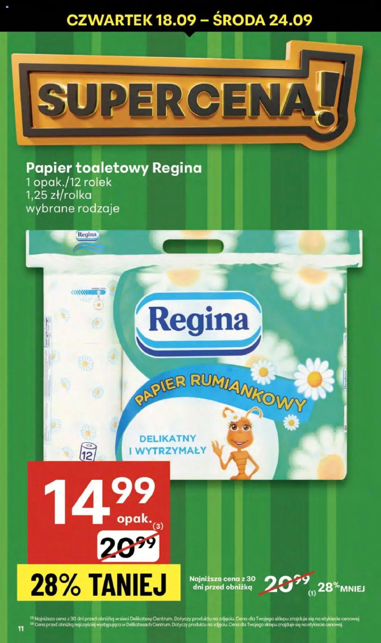 Delikatesy Centrum Gazetka od 18.09.2025 | Strona: 11 | Produkty: Papier toaletowy, Delikatesy