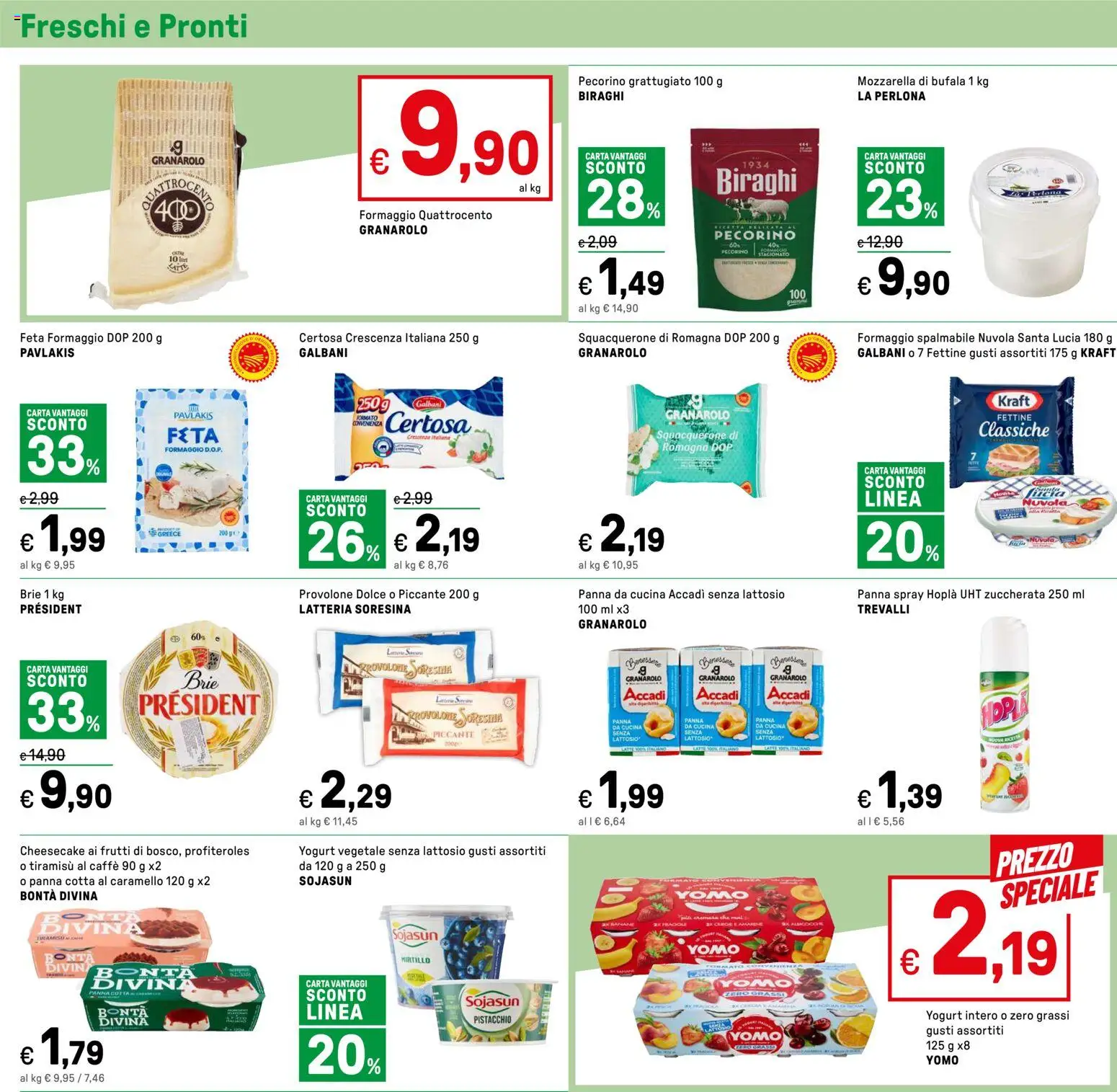 Volantino Iper del 27.03.2026 | Pagina: 43 | Prodotti: Caffè, Formaggio, Crescenza, Pecorino