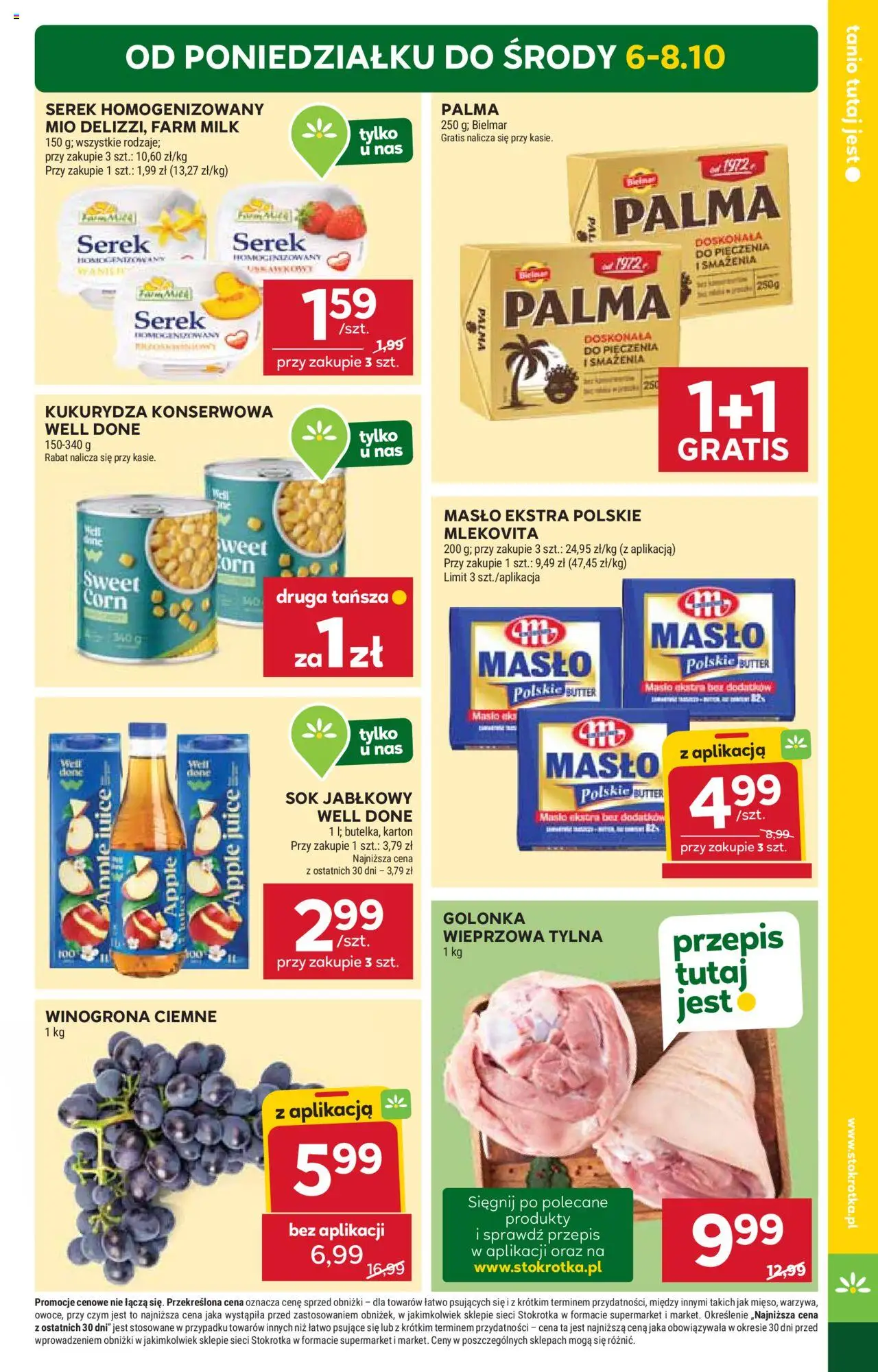 Stokrotka Gazetka od 02.10.2025 | Strona: 3 | Produkty: Winogrona, Stokrotka, Sok jabłkowy, Sok