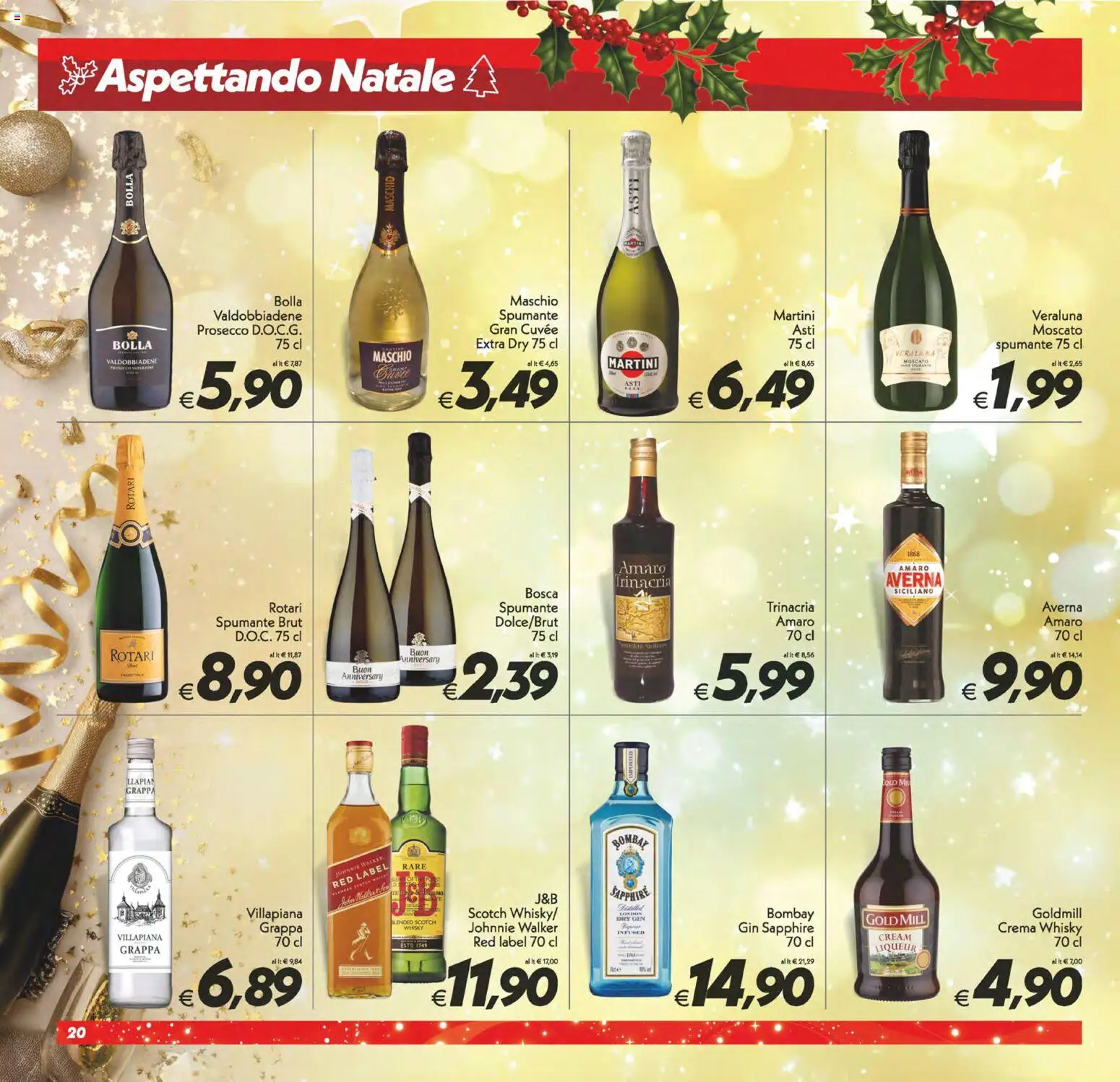 Volantino SuperConveniente del 05.12.2025 | Pagina: 20 | Prodotti: Crema, Gin, Prosecco, Grappa