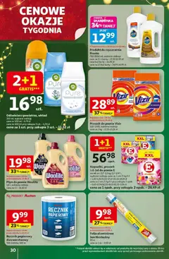Pogląd oferty "Auchan Black Friday" - ważna od 13.11.2025 | Strona: 30 | Produkty: Odświeżacz, Karta, Proszek do prania Vizir, Proszek do prania