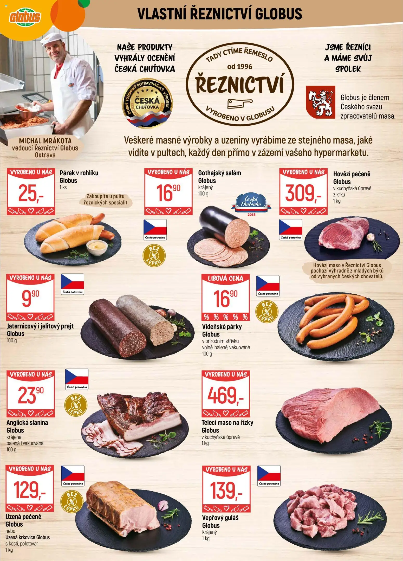 Globus leták - Ostrava od 14.01.2026 | Strana: 5 | Produkty: Hovězí maso, Gothajský salám, Maso, Guláš