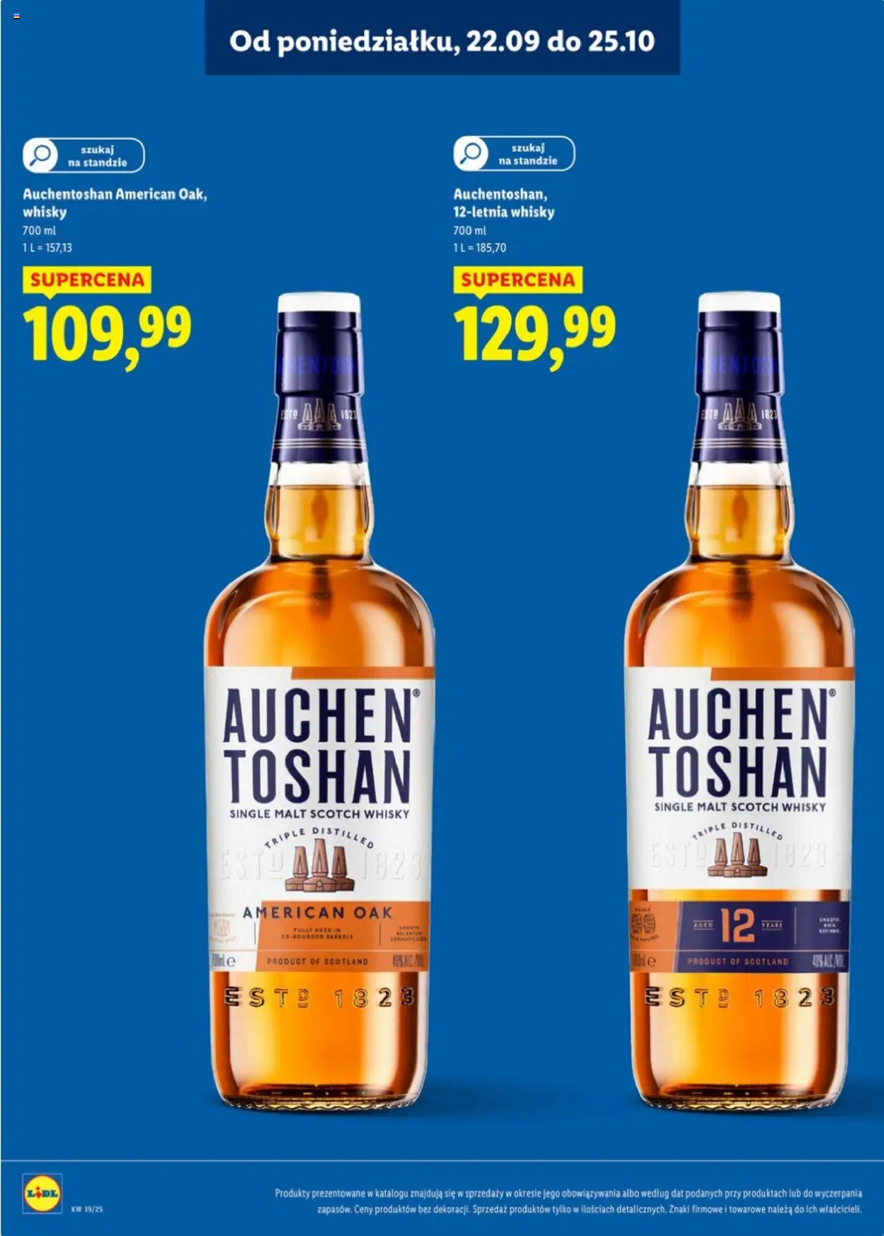 Lidl Katalog alkoholi mocnych od 22.09.2025 | Strona: 17 | Produkty: Whisky Single Malt, Whisky