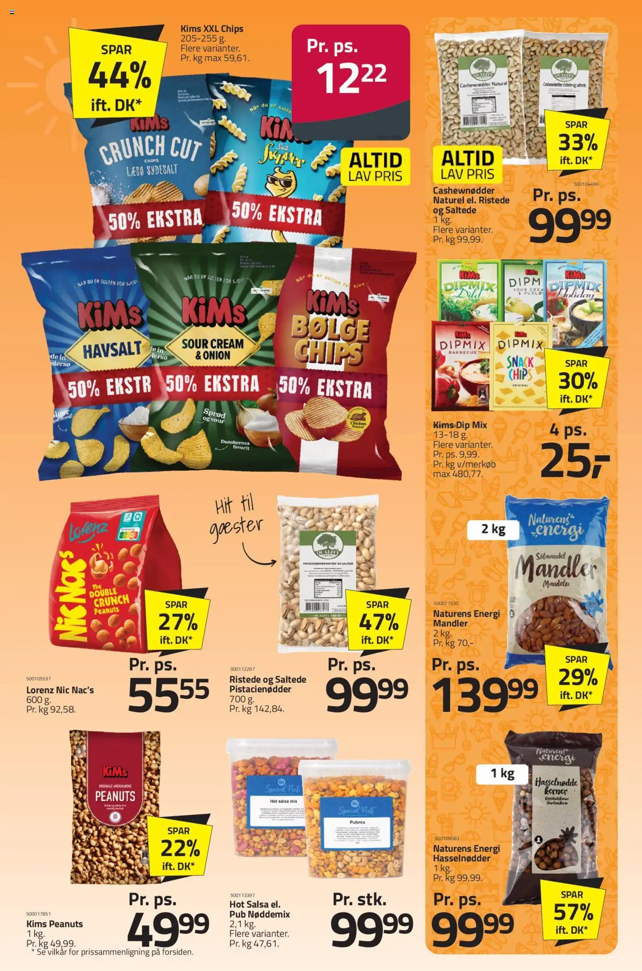 Fleggaard Tilbudsavis gyldig fra 06.08.2025 | Side: 39 | Produkter: Chips, Peanuts, Salsa, Hasselnødder