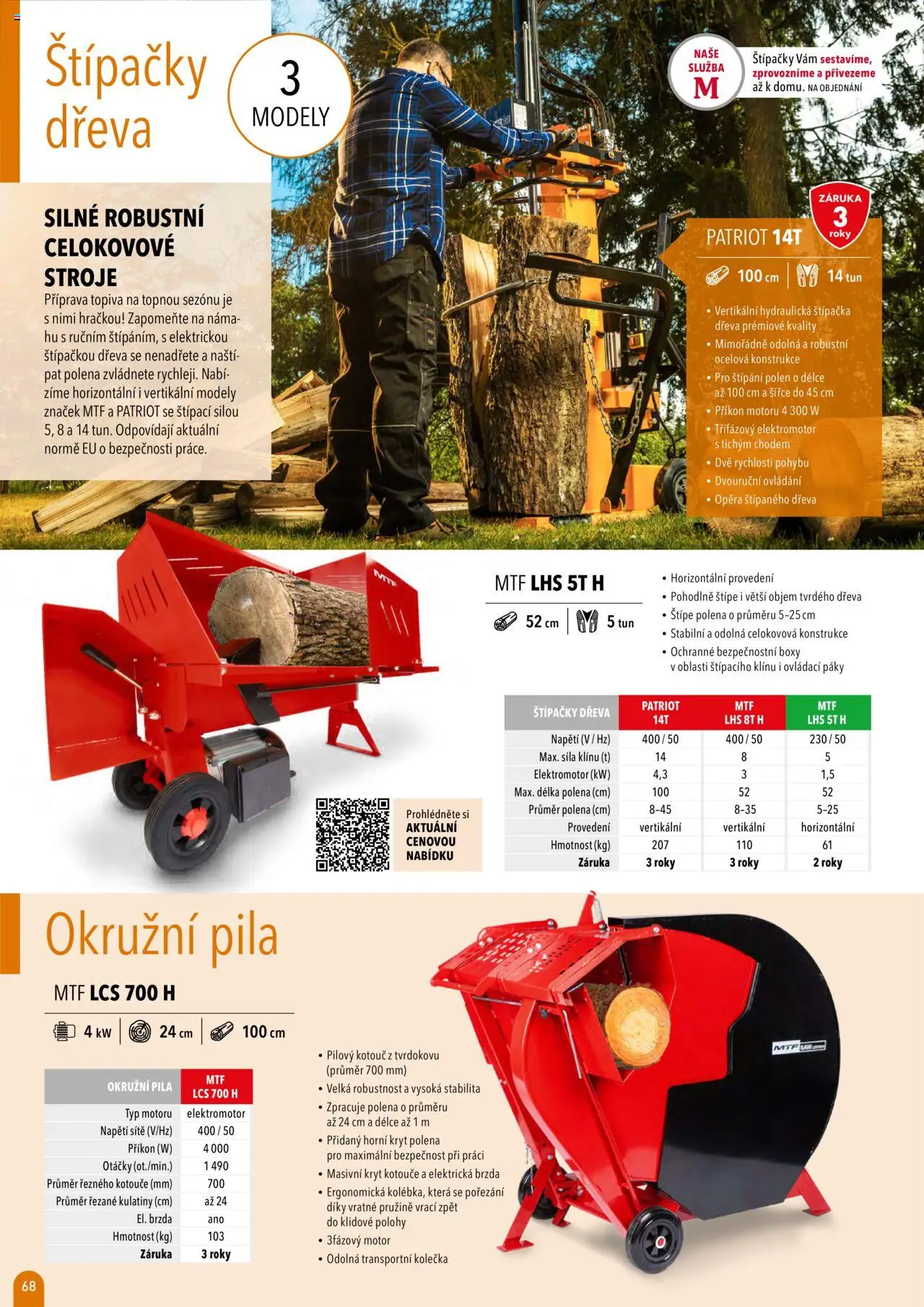 Mountfield katalog 2025 od 16.04.2025 | Strana: 68 | Produkty: Okružní pila, Modely, Pila, Transportní kolečka