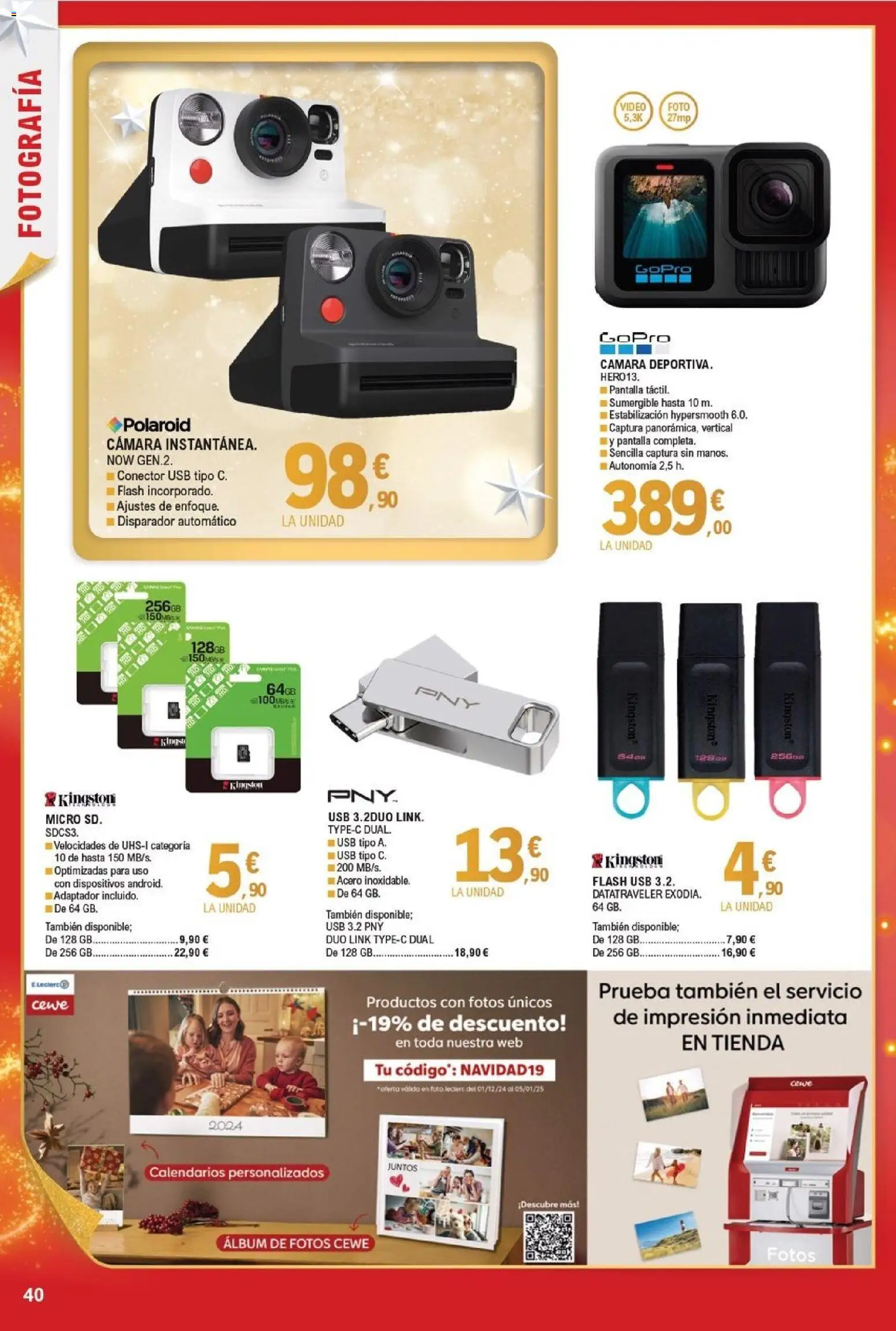 E.Leclerc folleto │ válido desde el 03.12.2025 | Página: 40 | Productos: Video, Cámara, Adaptador, USB