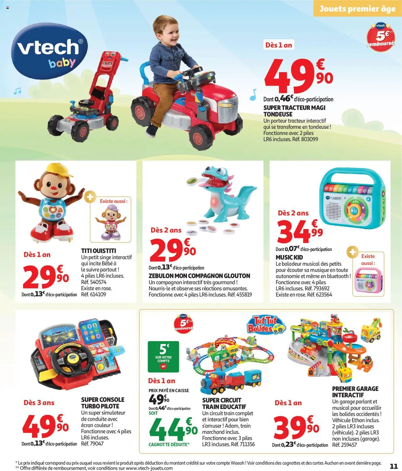{H1} | Page: 11 | Produits: Tondeuse, Jouets, Piles