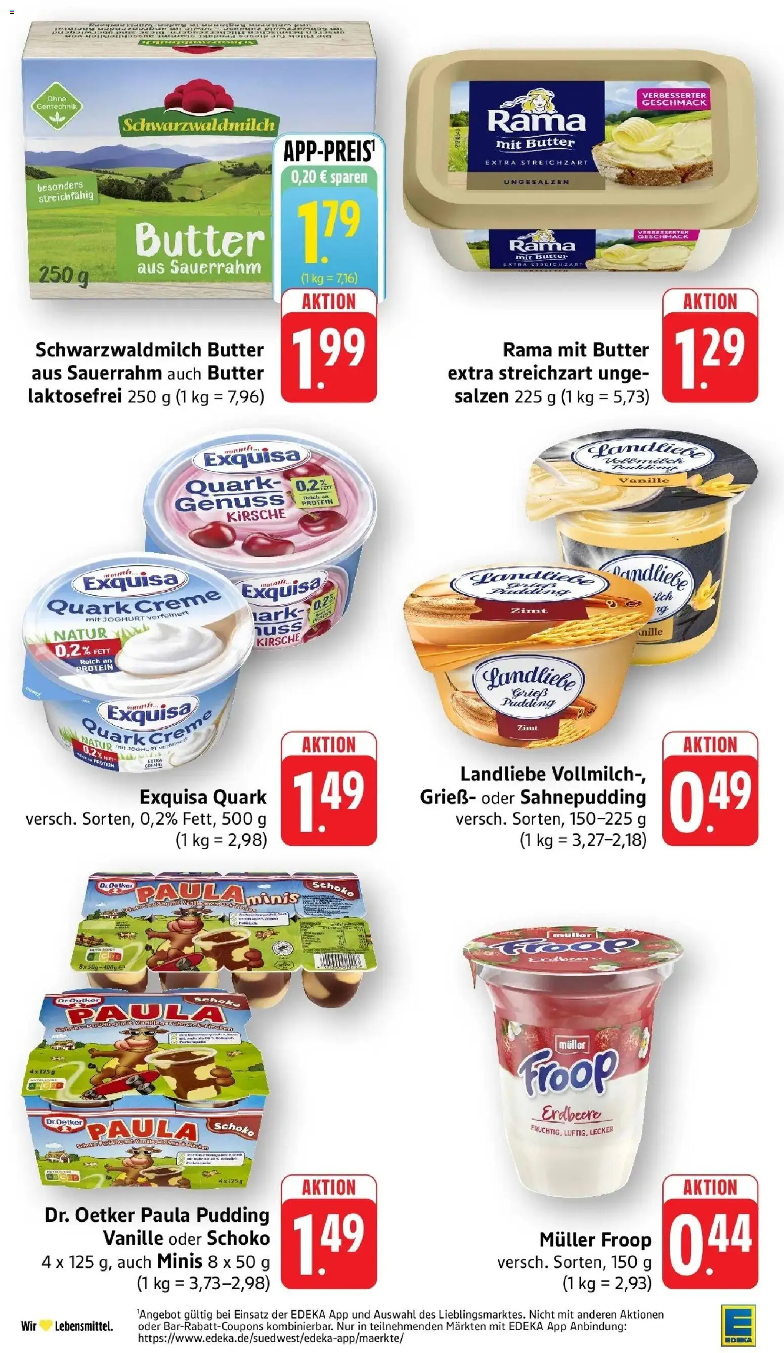 E center Prospekt Donaueschingen	 – gültig ab 05.04.2026 | Seite: 23 | Produkte: Froop, Butter, Joghurt, Exquisa