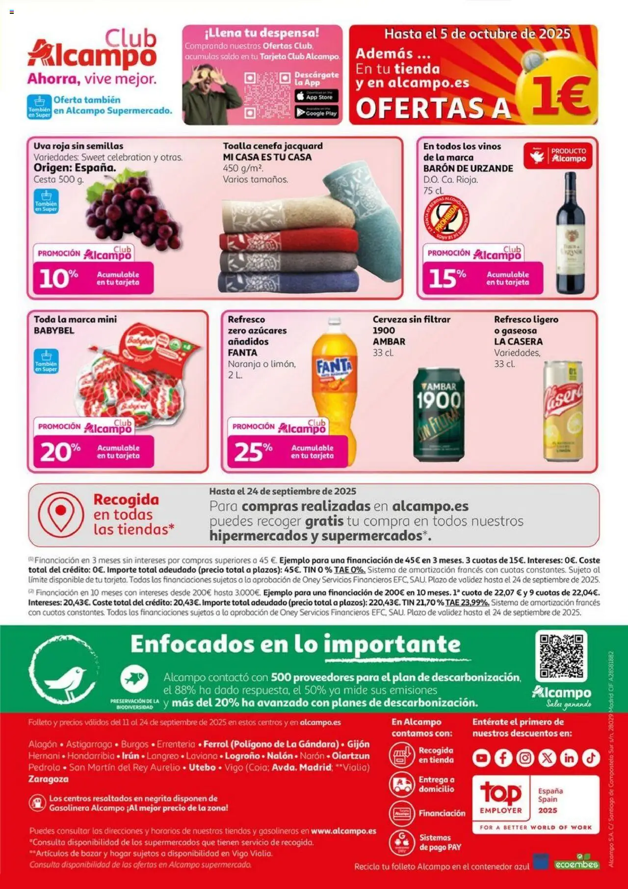 Alcampo - HG Nacional Unificado  │ válido desde el 11.09.2025 | Página: 32 | Productos: Cerveza, Gaseosa, Cesta