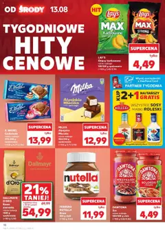 Kaufland gazetka od 13.08.2025 | Strona: 18 | Produkty: Chipsy, Nutella, Kawa, Czekolada