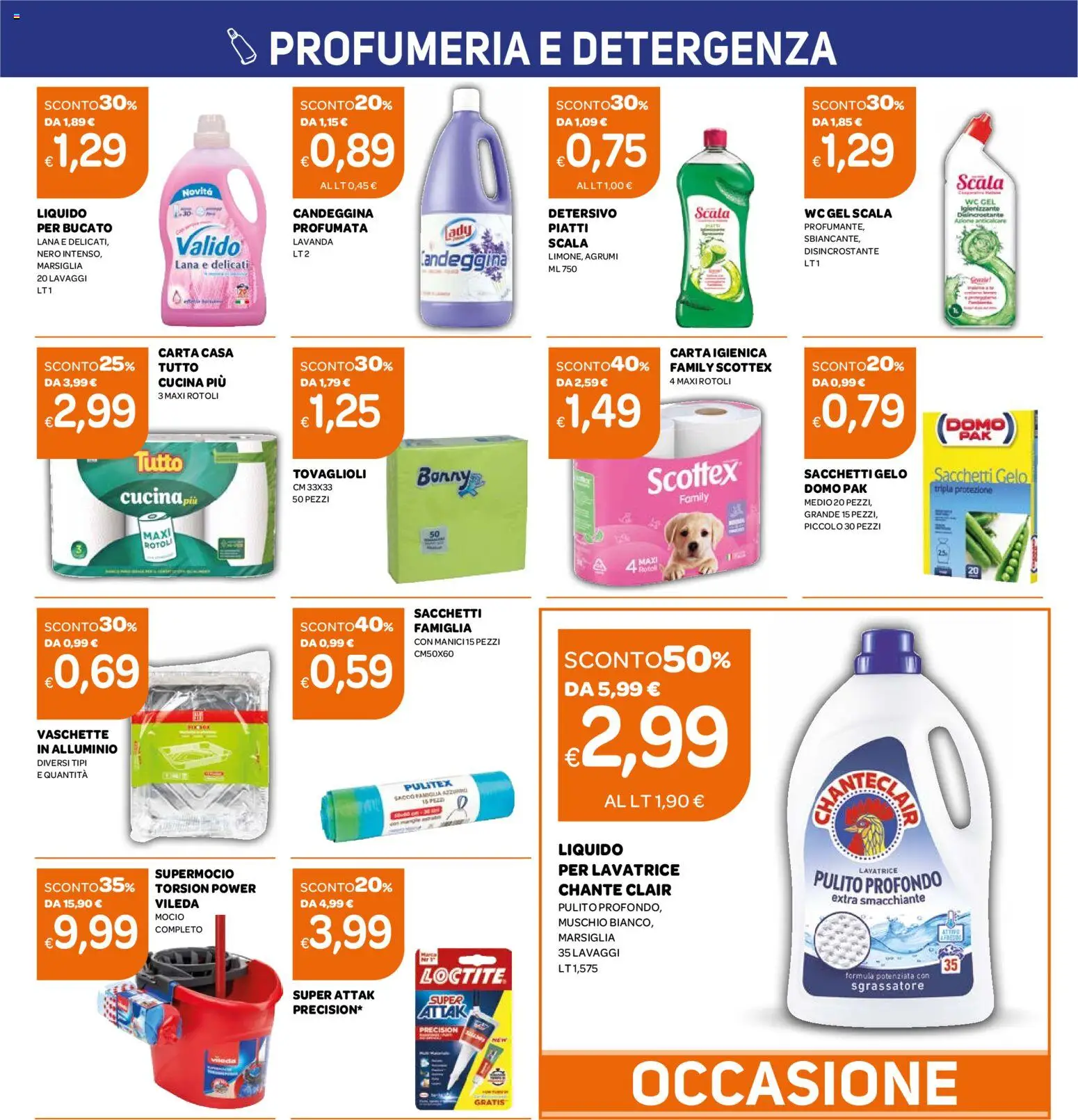 Volantino Ekom del 27.01.2026 | Pagina: 11 | Prodotti: Sgrassatore, Agrumi, Lavatrice, Vaschette